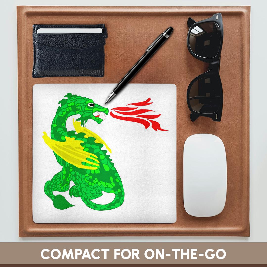 3dRose, Green Fire Breathing Dragon, Mouse Pad - Picture 11 of 14