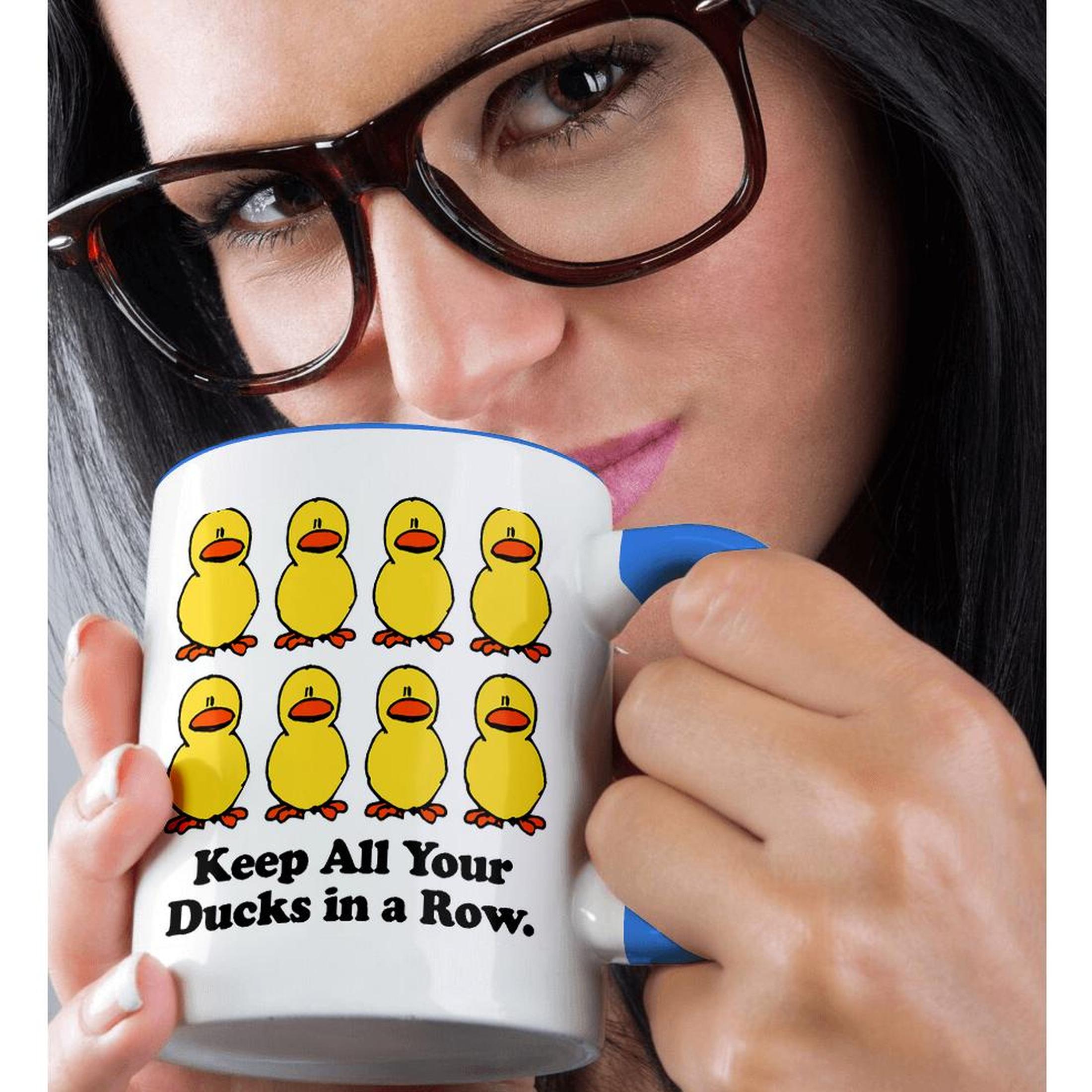 3dRose, Funny Keep All Your Ducks in a Row Cartoon Design, Mug - Picture 51 of 99