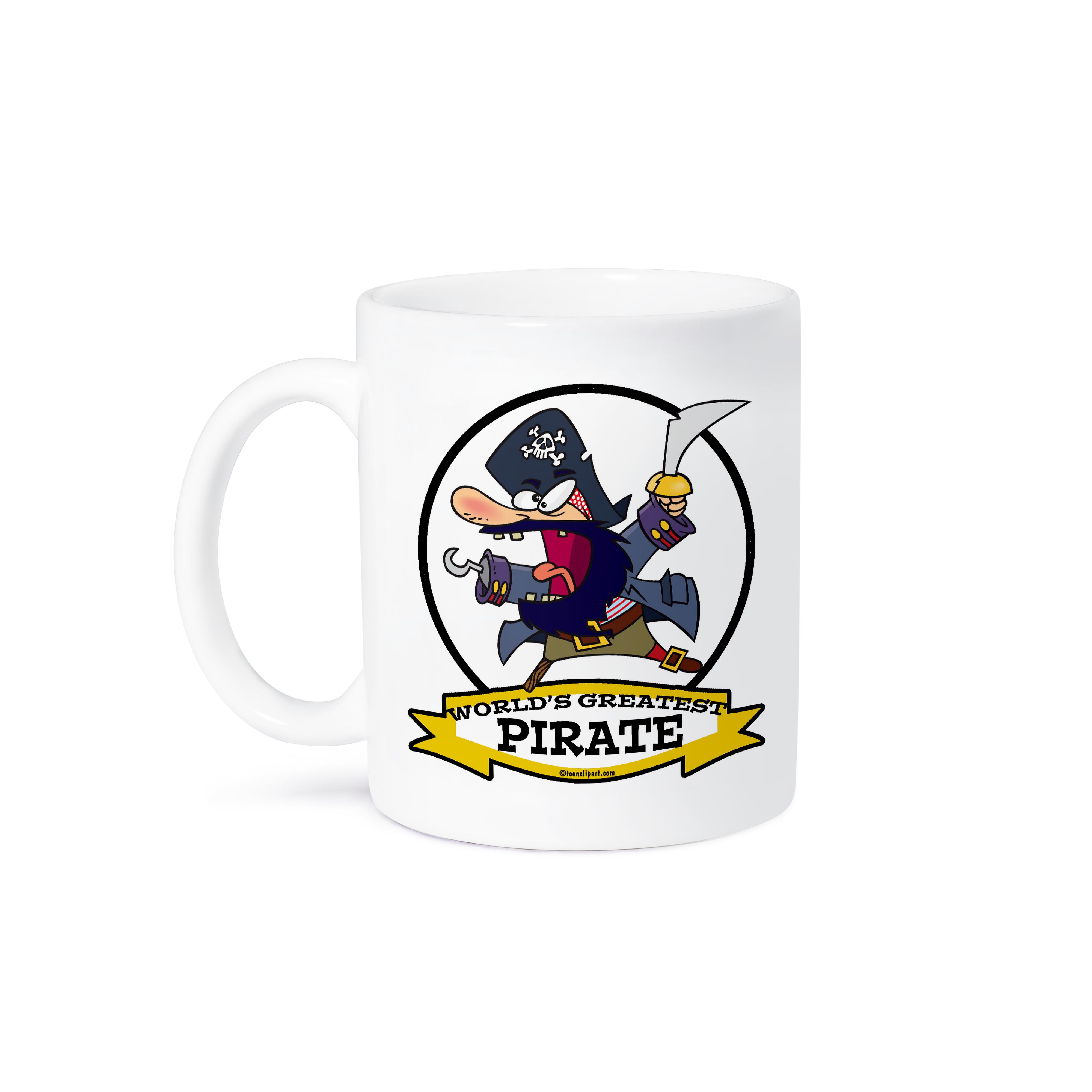 3dRose, Funny Worlds Greatest Pirate Cartoon, Mug - Picture 29 of 99
