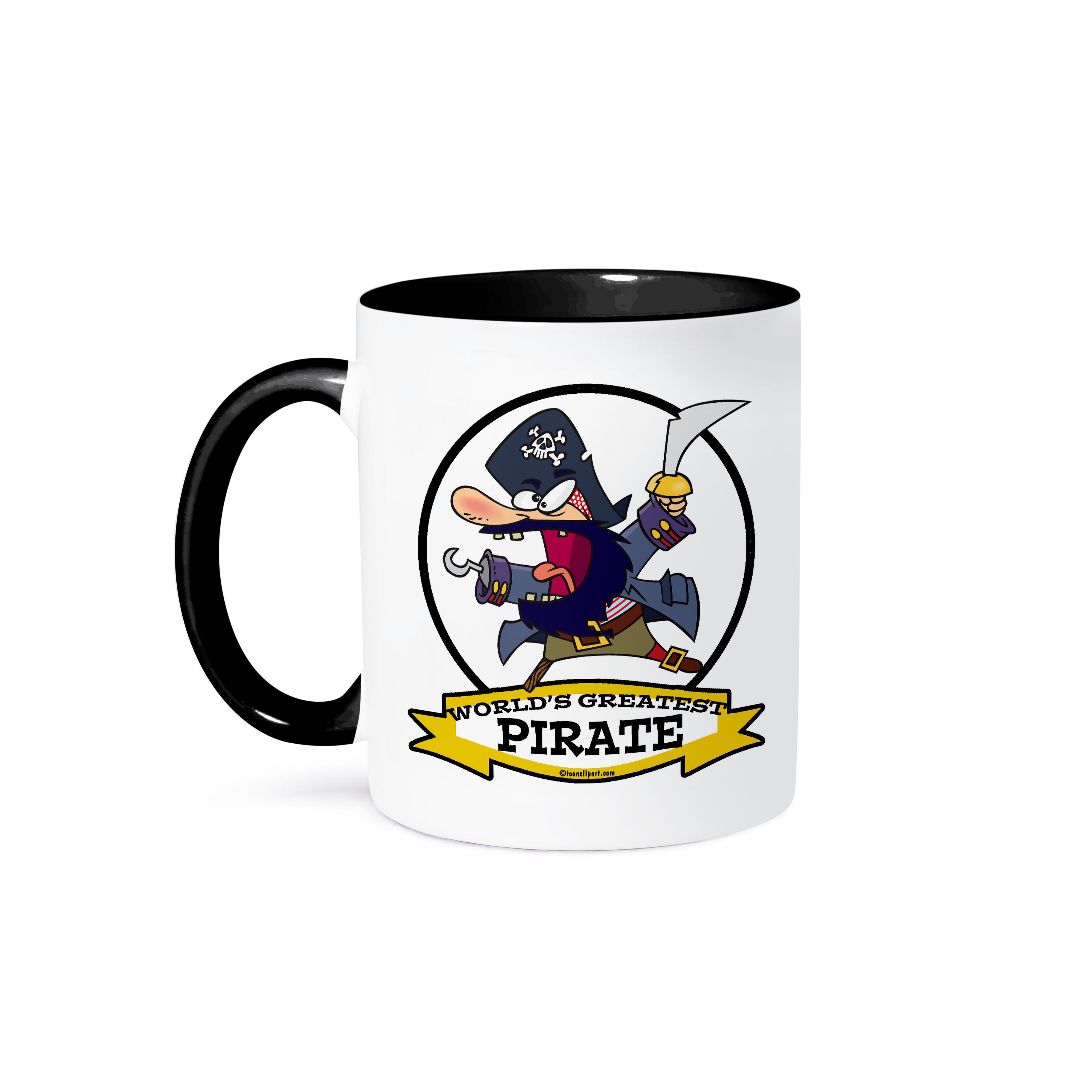 3dRose, Funny Worlds Greatest Pirate Cartoon, Mug - Picture 15 of 99
