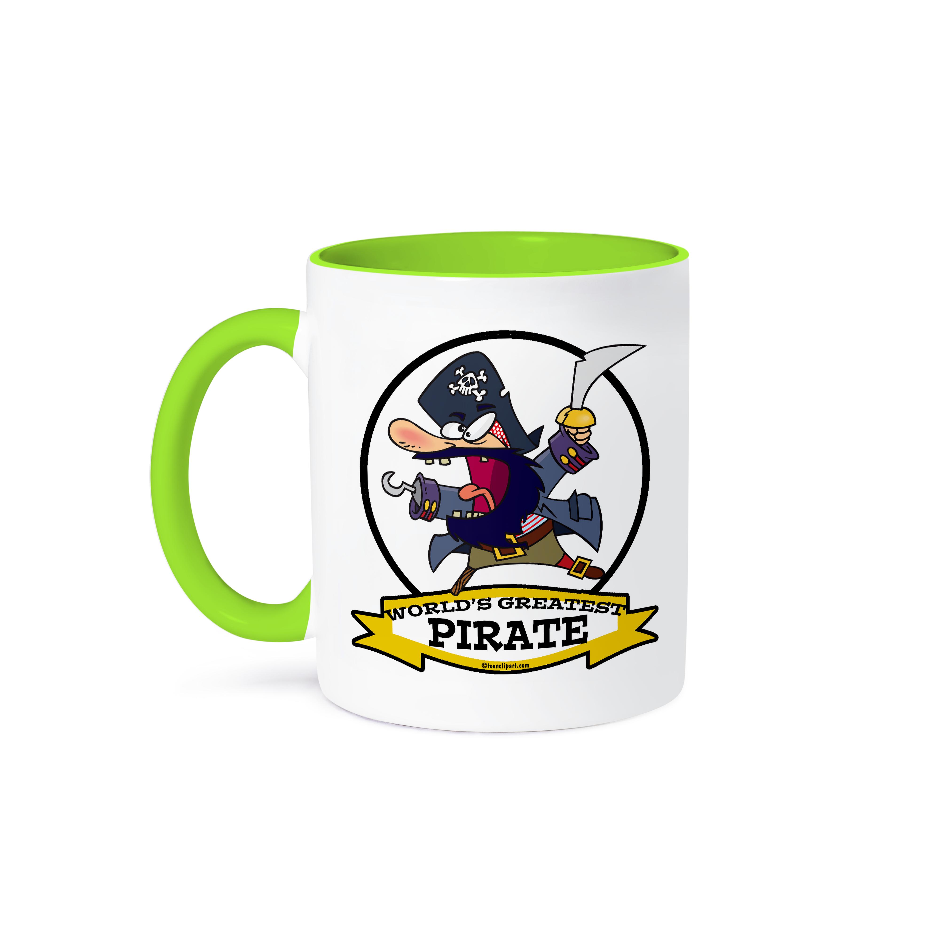 3dRose, Funny Worlds Greatest Pirate Cartoon, Mug - Picture 79 of 99