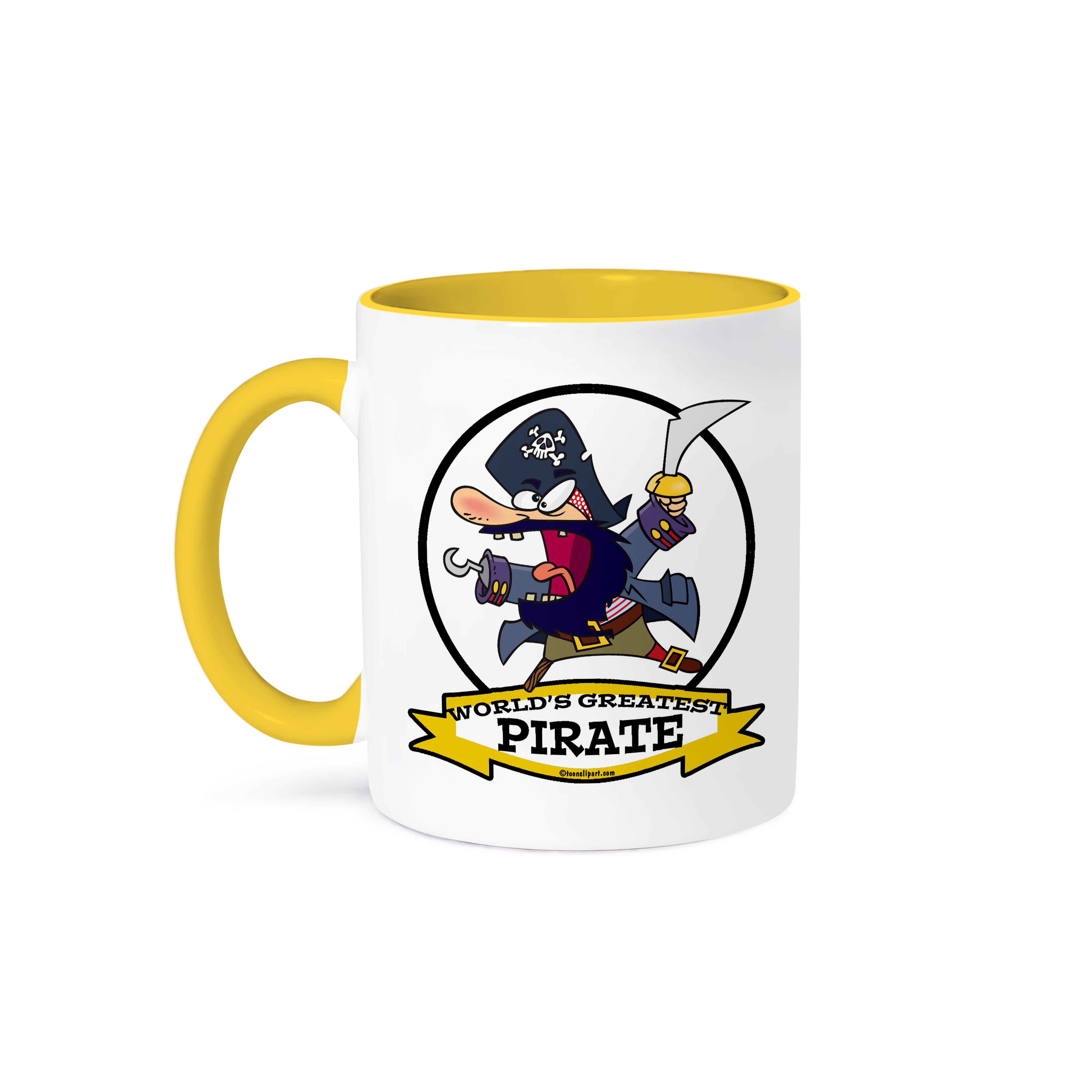 3dRose, Funny Worlds Greatest Pirate Cartoon, Mug - Picture 36 of 99