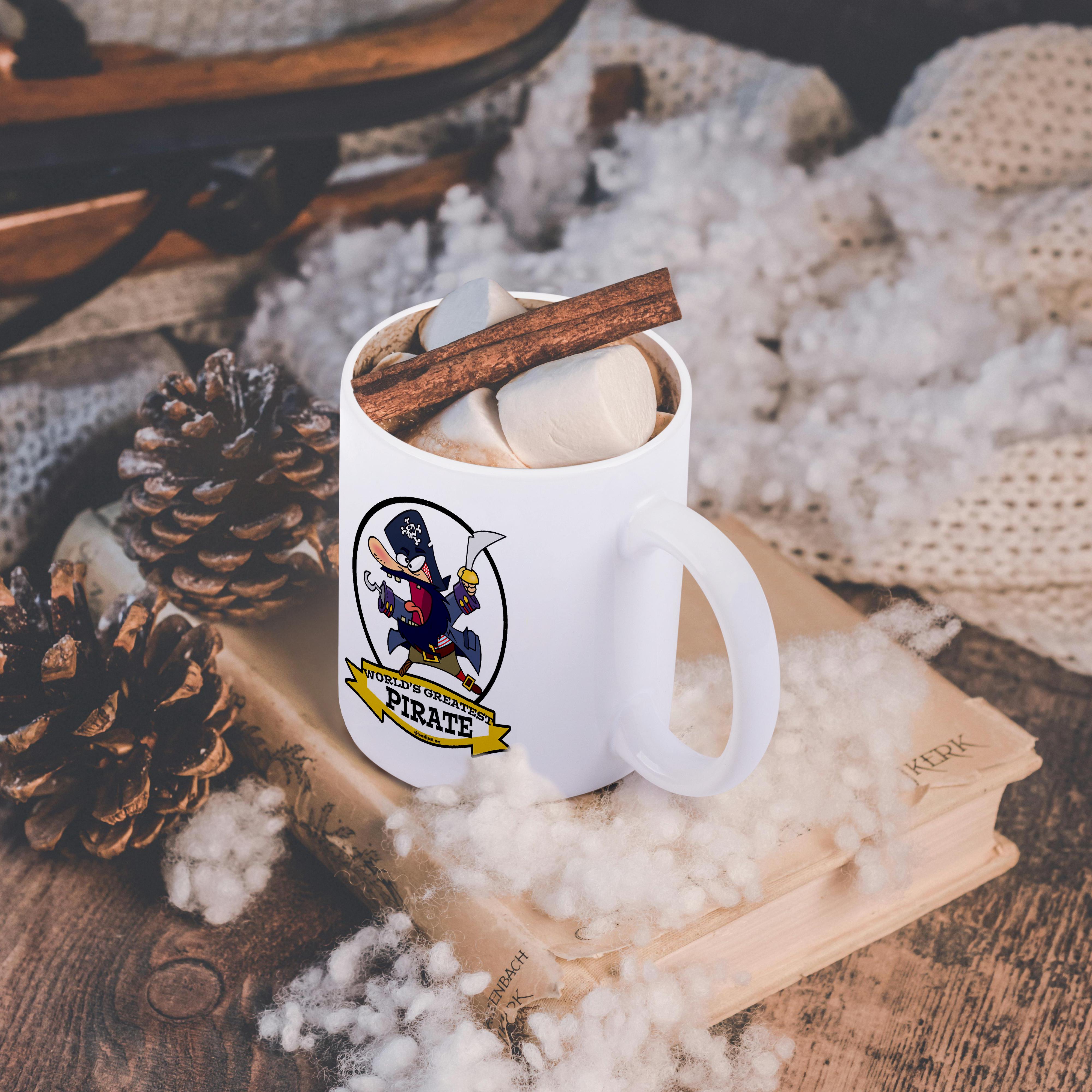3dRose, Funny Worlds Greatest Pirate Cartoon, Mug - Picture 33 of 99
