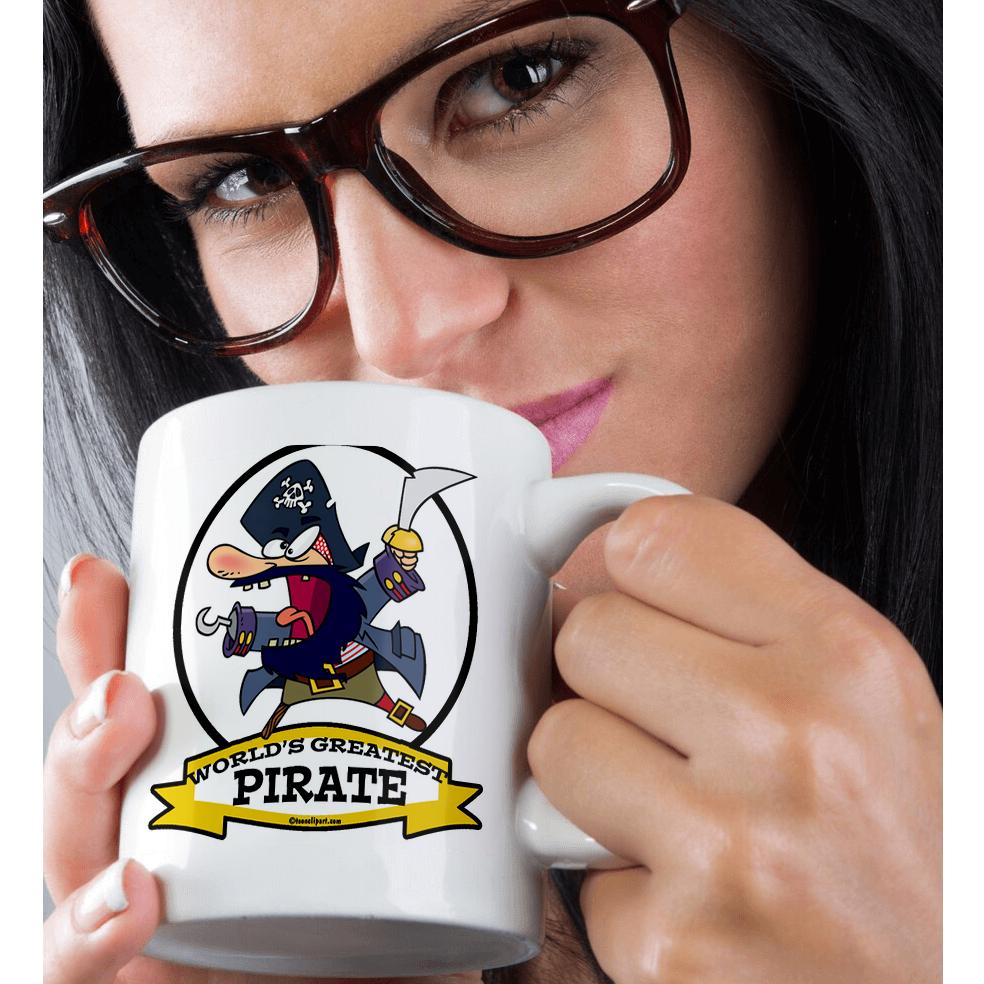 3dRose, Funny Worlds Greatest Pirate Cartoon, Mug - Picture 30 of 99