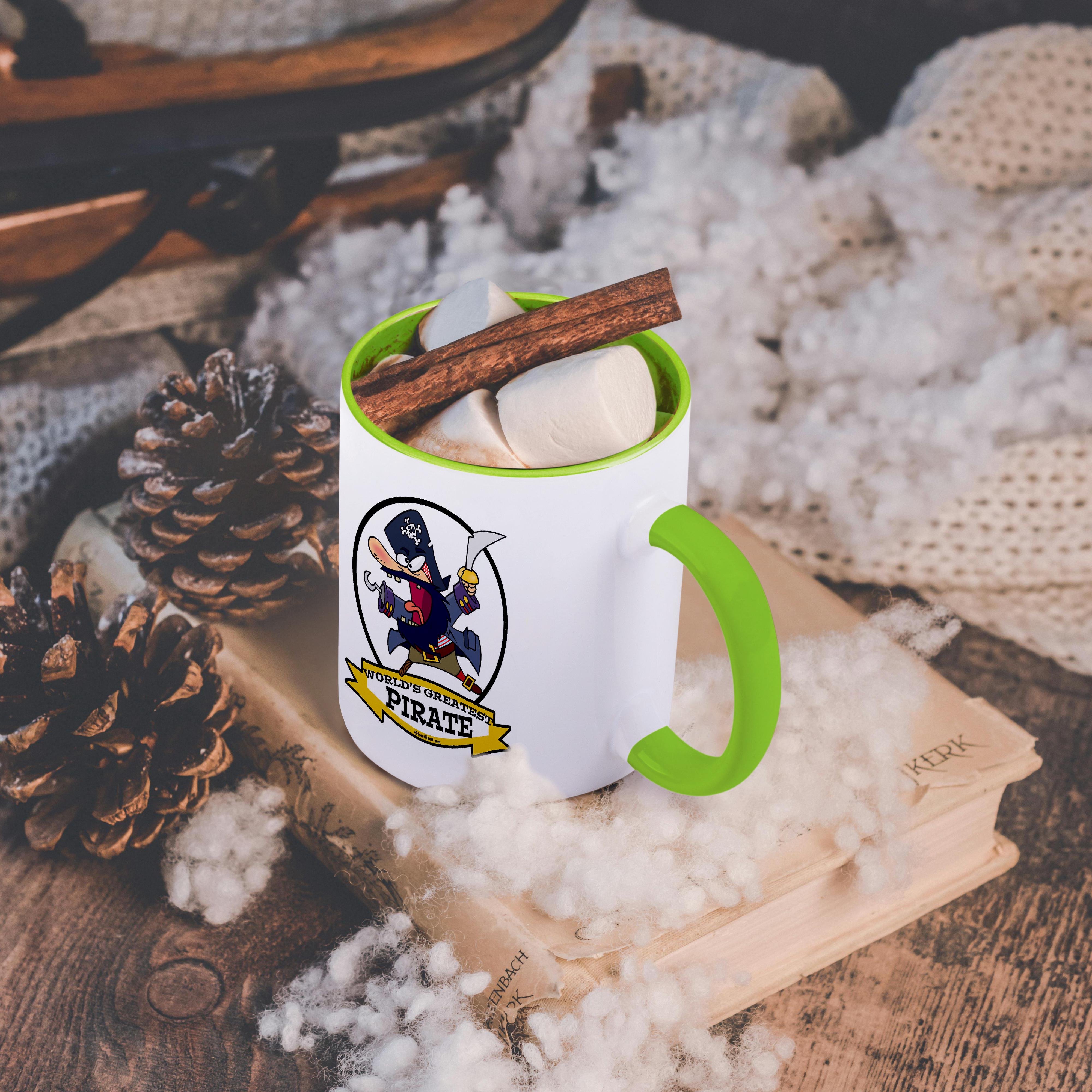 3dRose, Funny Worlds Greatest Pirate Cartoon, Mug - Picture 83 of 99