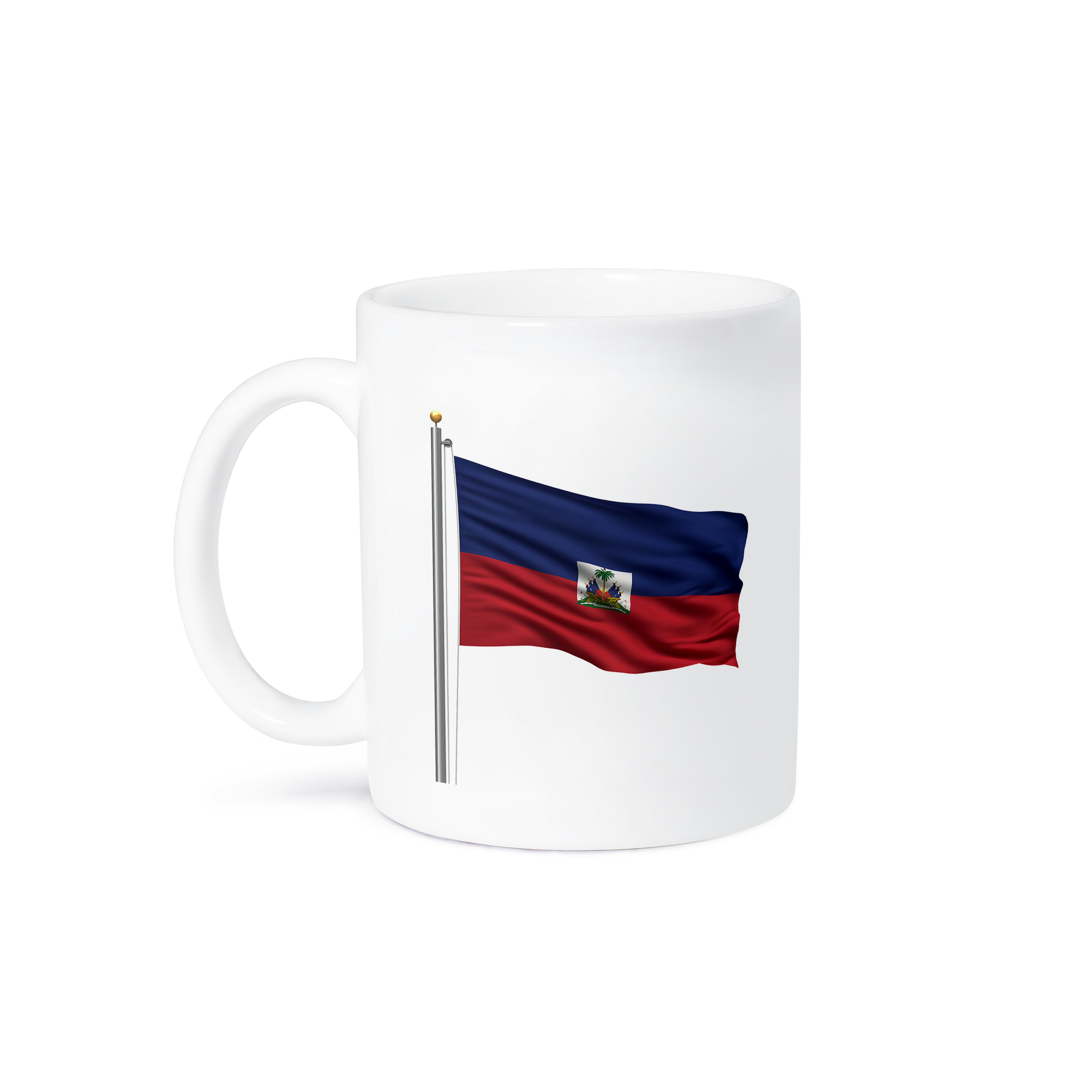 3dRose, Flag of Haiti on a flag pole over white Haitian, Mug - Picture 29 of 99