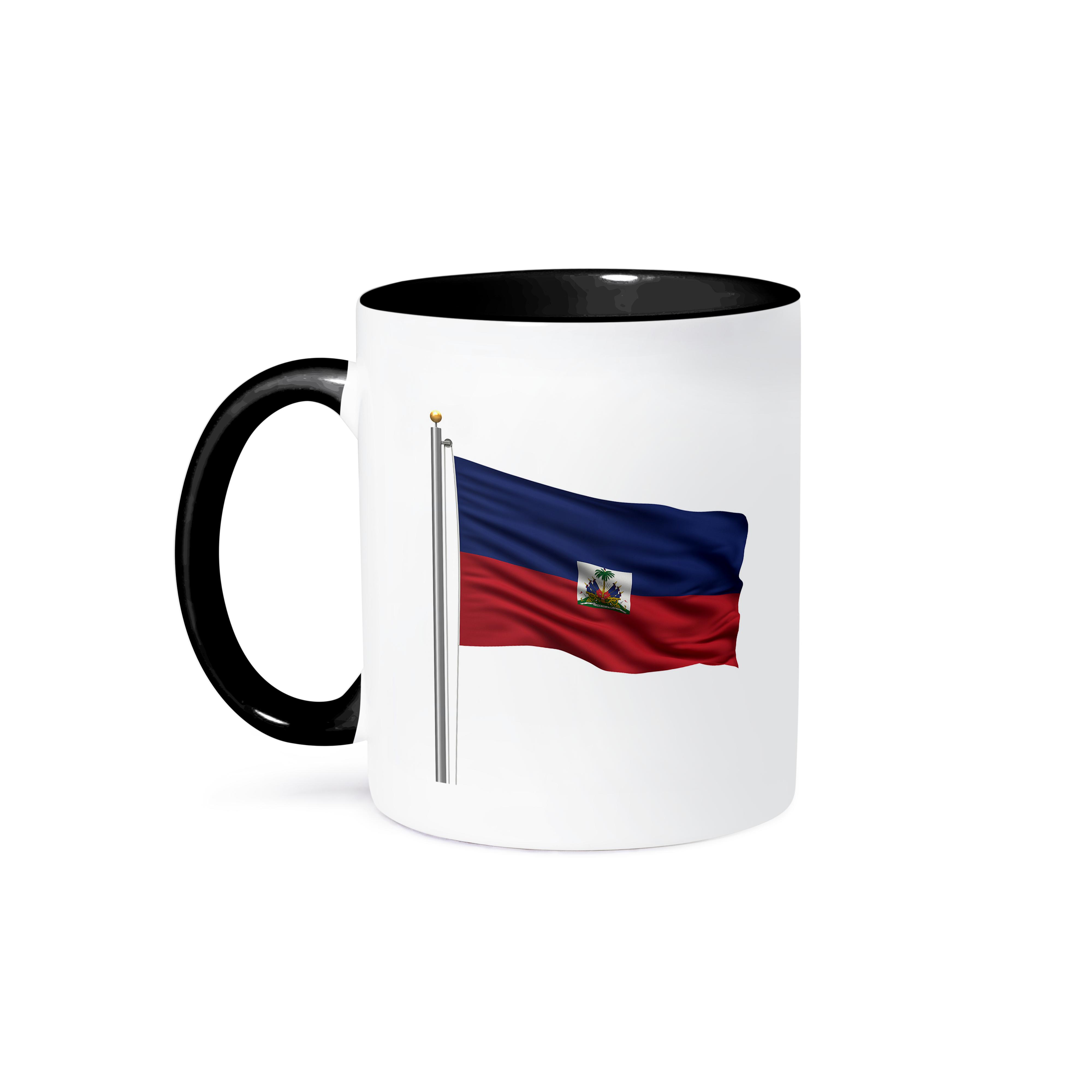 3dRose, Flag of Haiti on a flag pole over white Haitian, Mug - Picture 15 of 99