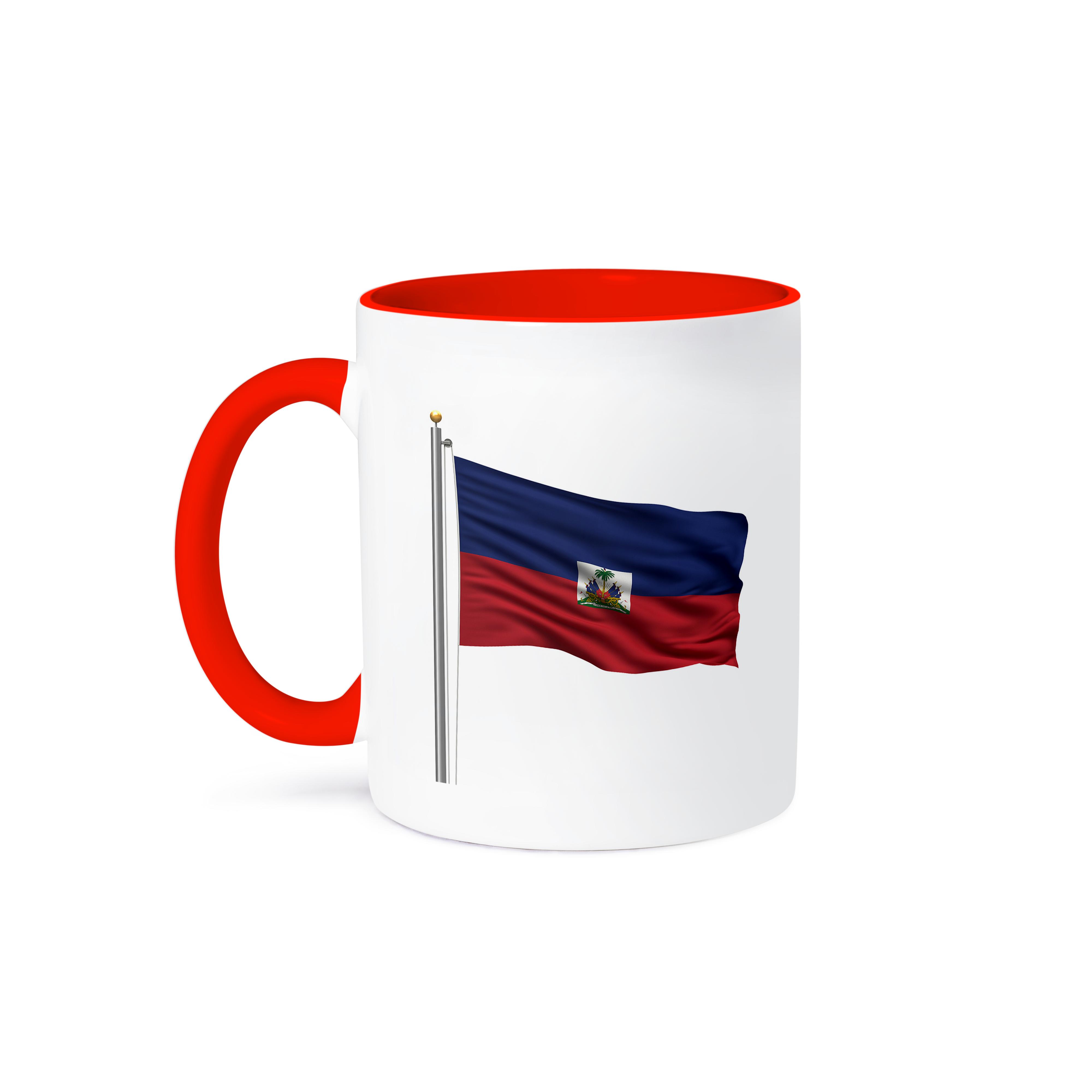 3dRose, Flag of Haiti on a flag pole over white Haitian, Mug - Picture 8 of 99