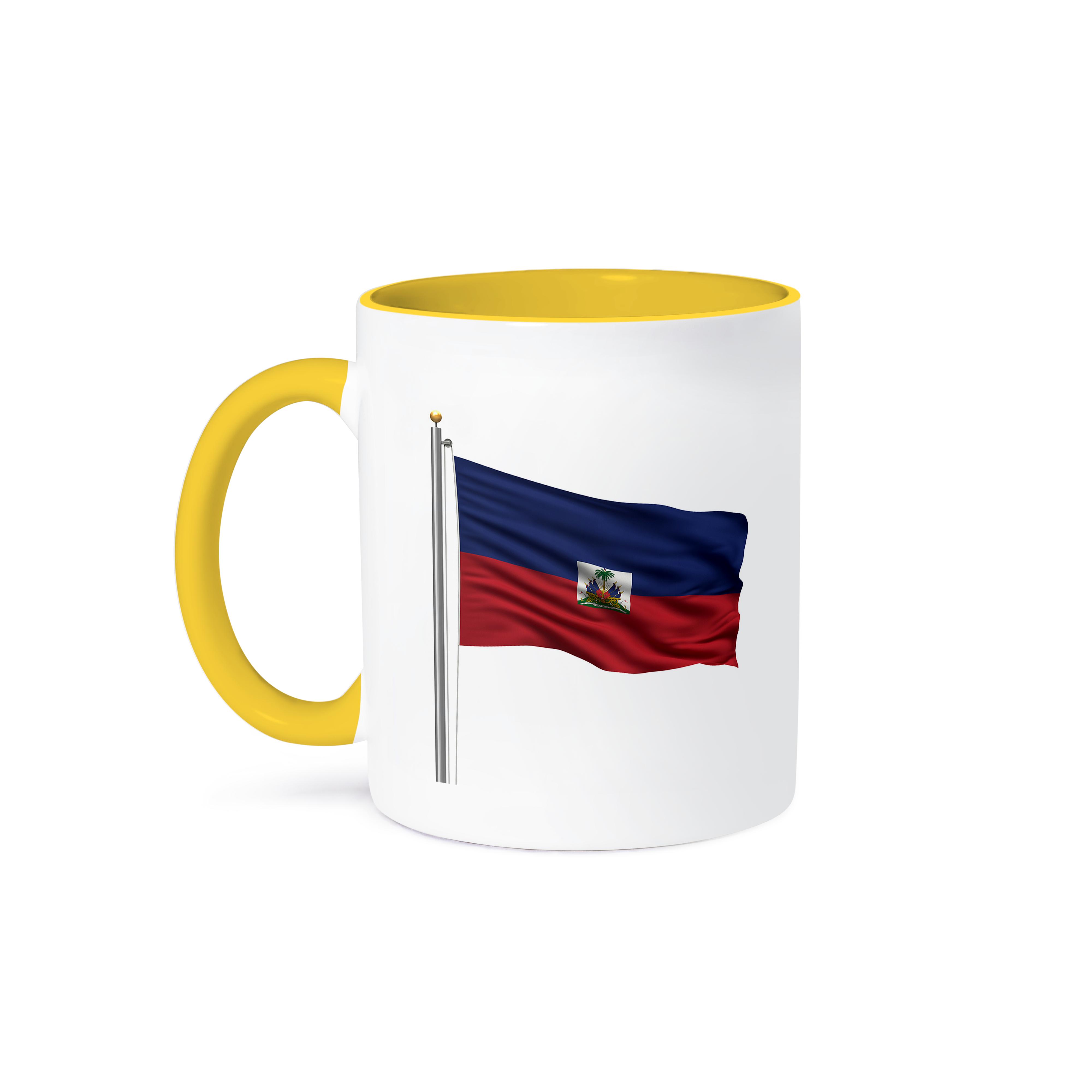 3dRose, Flag of Haiti on a flag pole over white Haitian, Mug - Picture 36 of 99