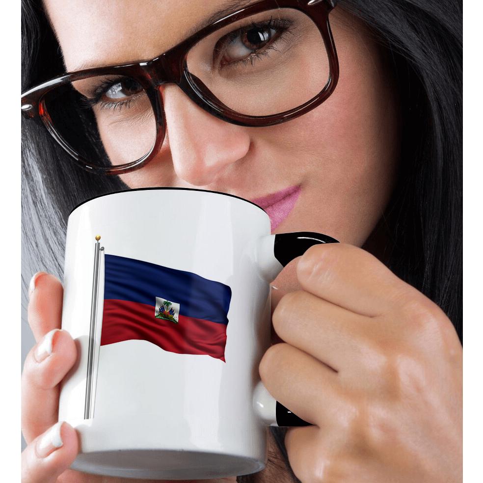 3dRose, Flag of Haiti on a flag pole over white Haitian, Mug - Picture 16 of 99