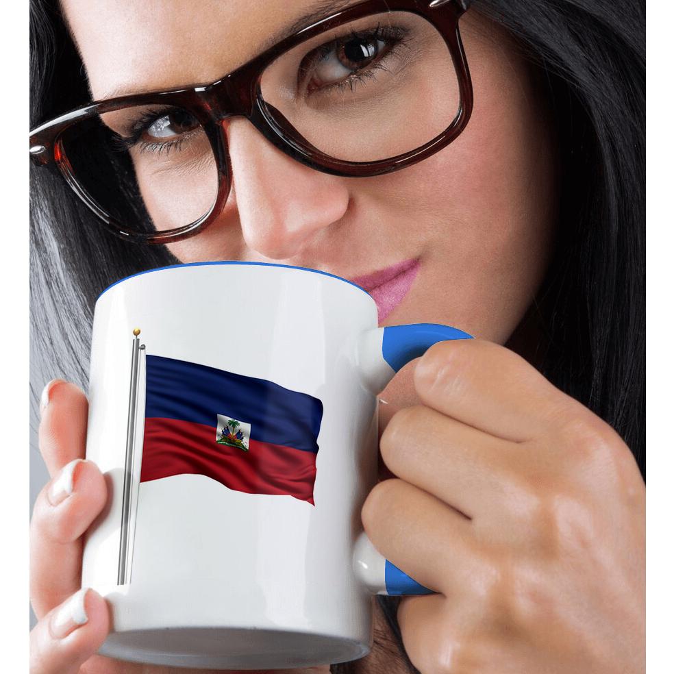 3dRose, Flag of Haiti on a flag pole over white Haitian, Mug - Picture 51 of 99
