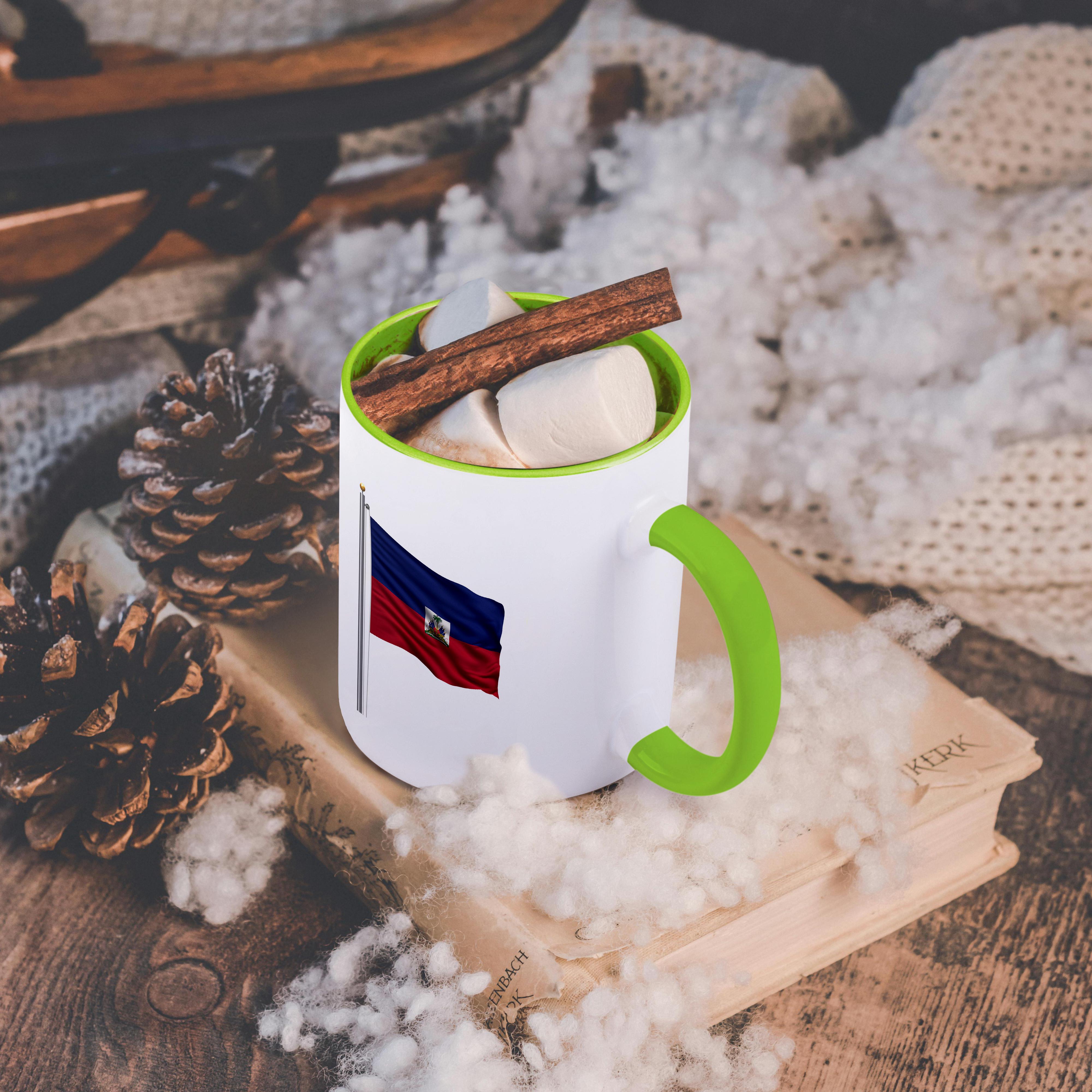 3dRose, Flag of Haiti on a flag pole over white Haitian, Mug - Picture 83 of 99