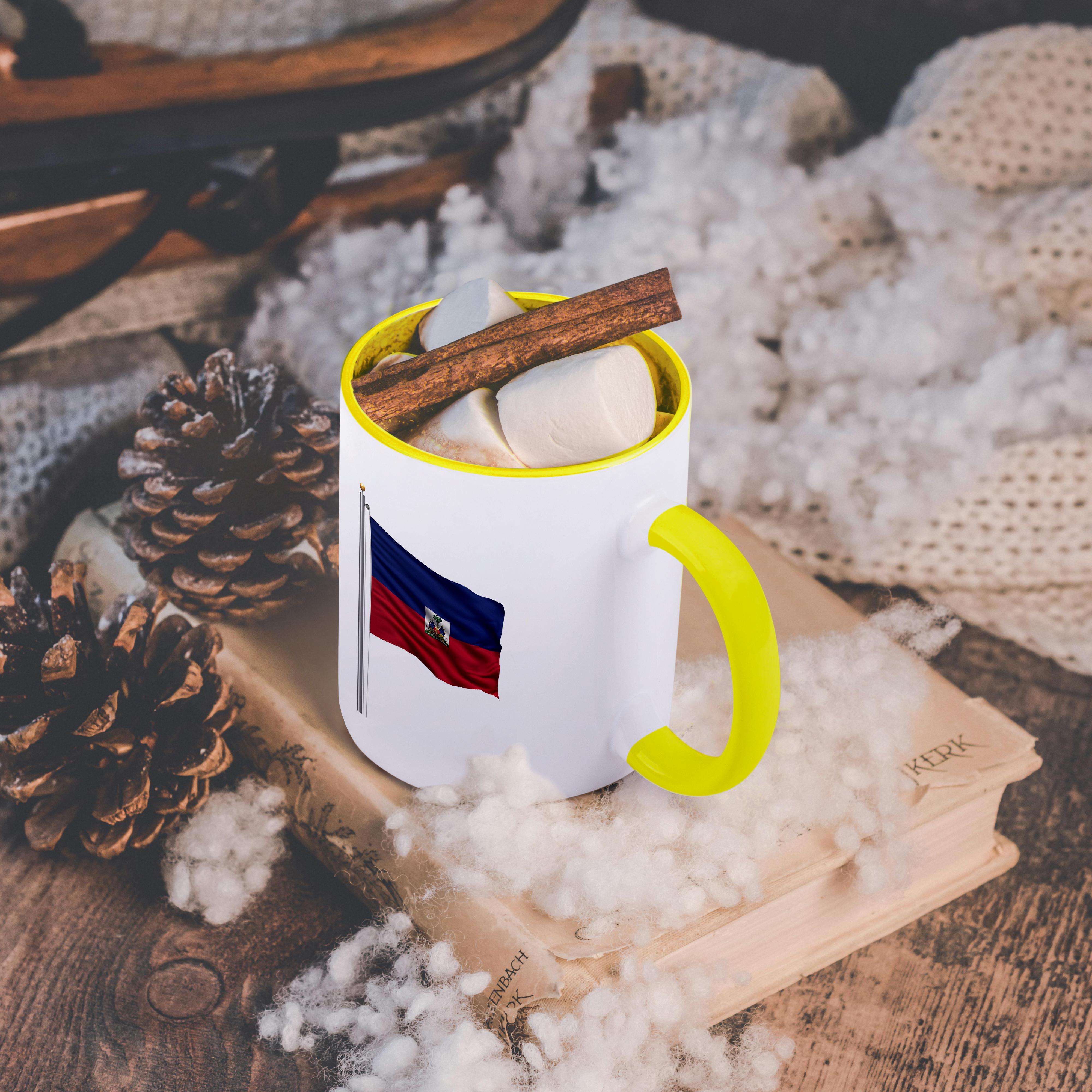 3dRose, Flag of Haiti on a flag pole over white Haitian, Mug - Picture 40 of 99