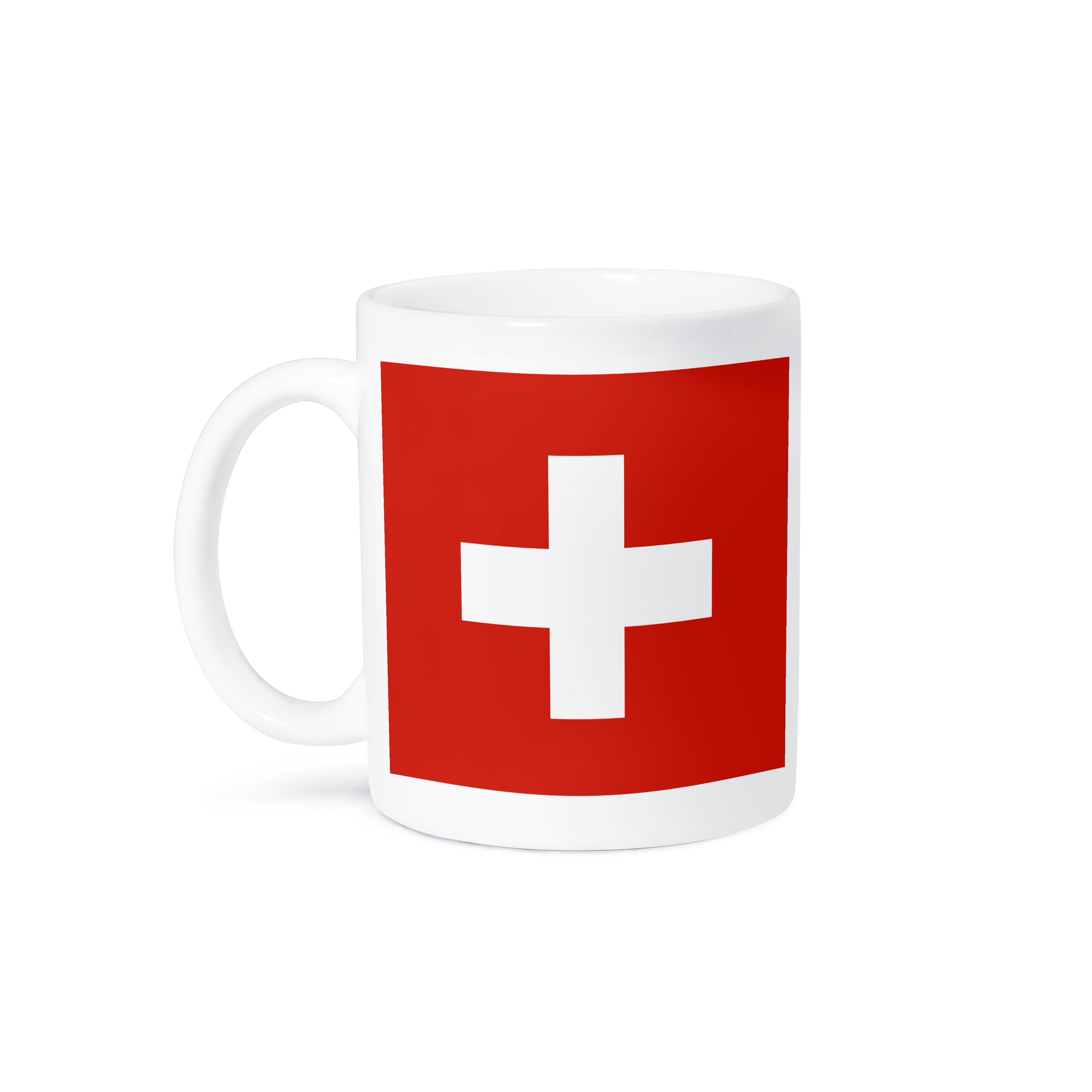 3dRose Flag of Switzerland - Swiss red and white cross - Europe - European... - Mugs (mug_158442)