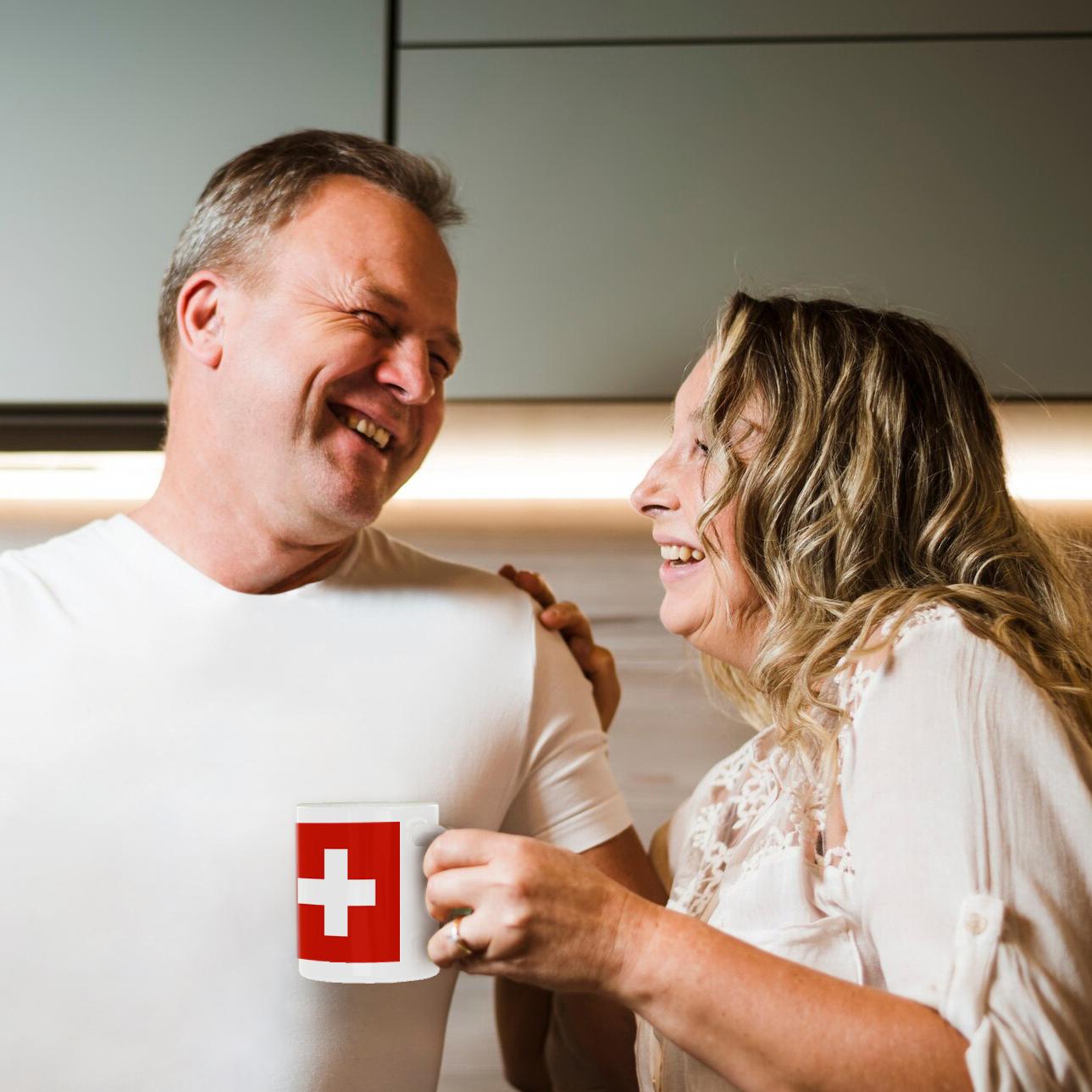 3dRose Flag of Switzerland - Swiss red and white cross - Europe - European... - Mugs (mug_158442)