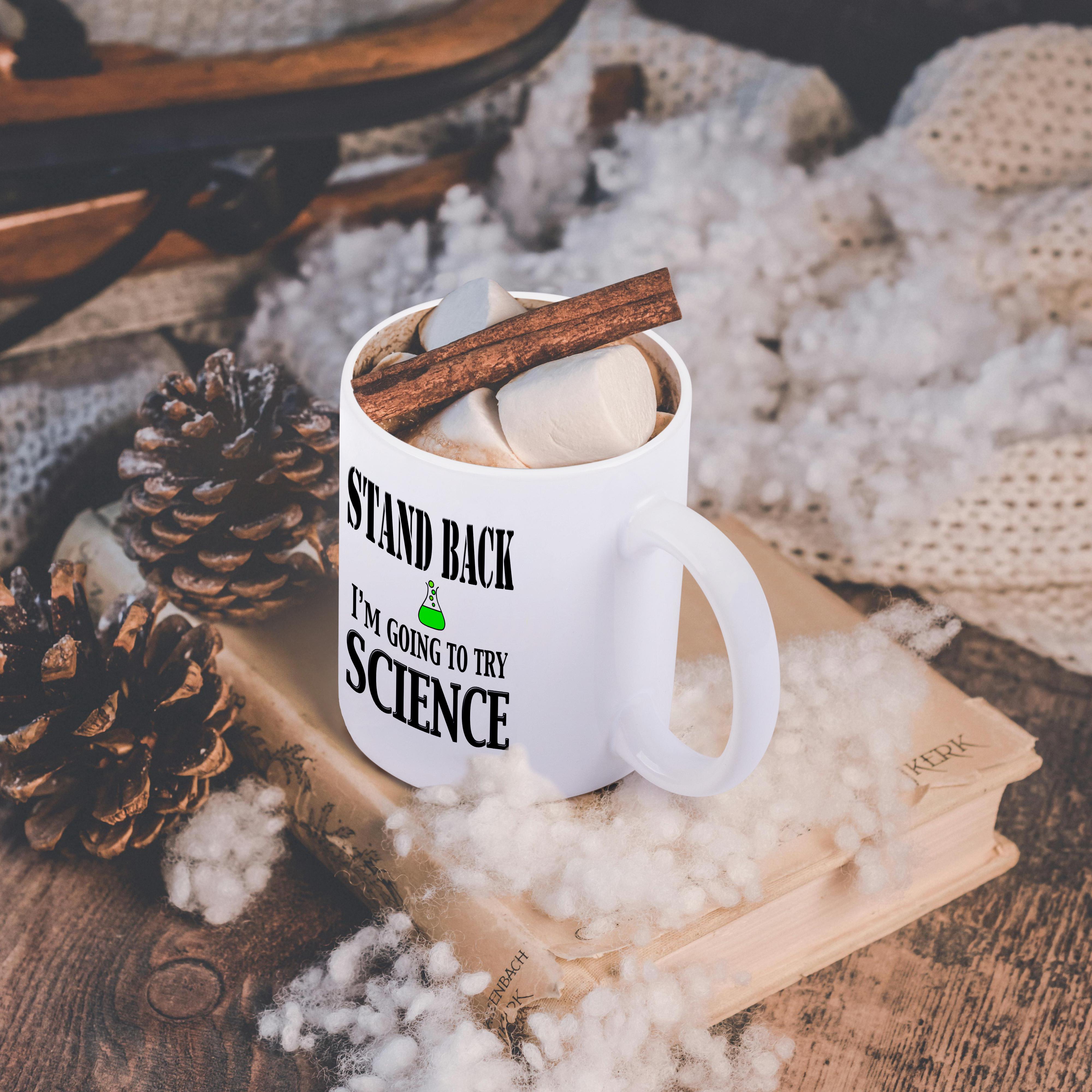 3dRose EvaDane - Funny Quotes - Stand Back I’m going to try science - Mugs (mug_161116)