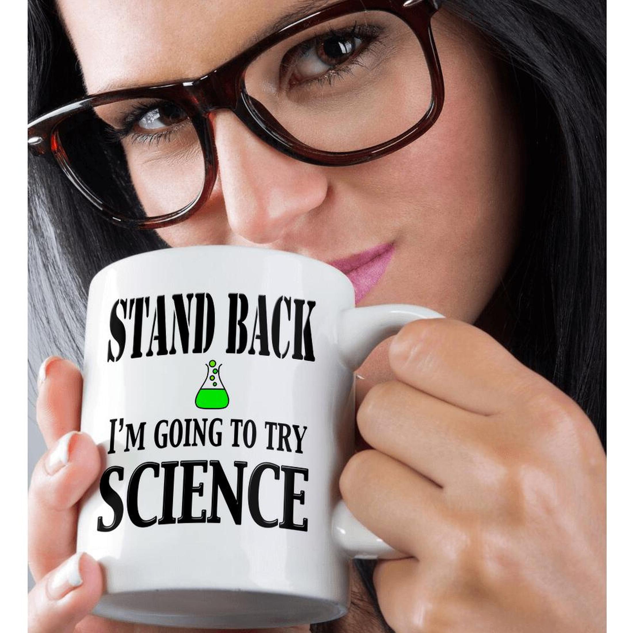 3dRose EvaDane - Funny Quotes - Stand Back I’m going to try science - Mugs (mug_161116)