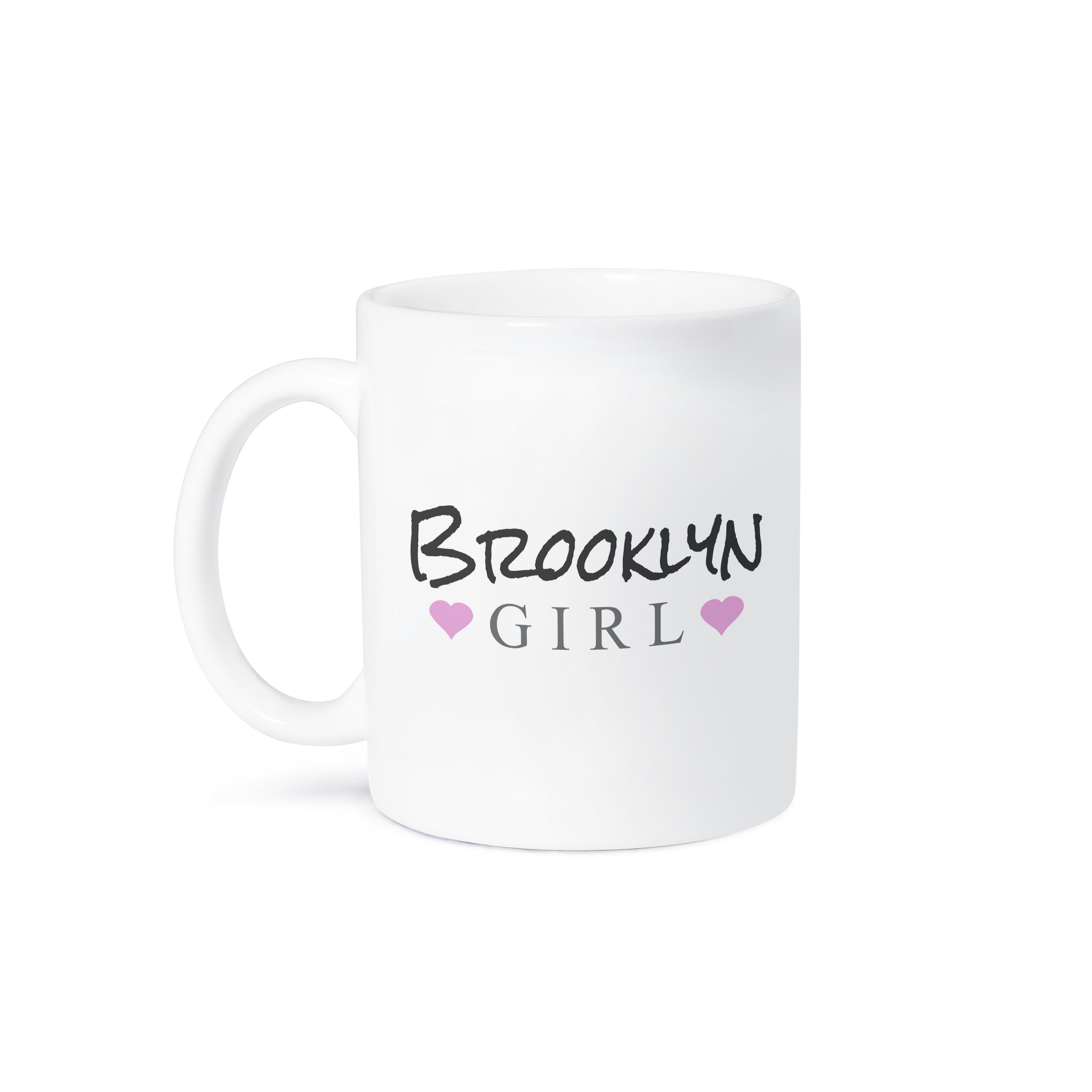 3dRose Brooklyn Girl - home town city pride - USA United States of America text... - Mugs (mug_161831)