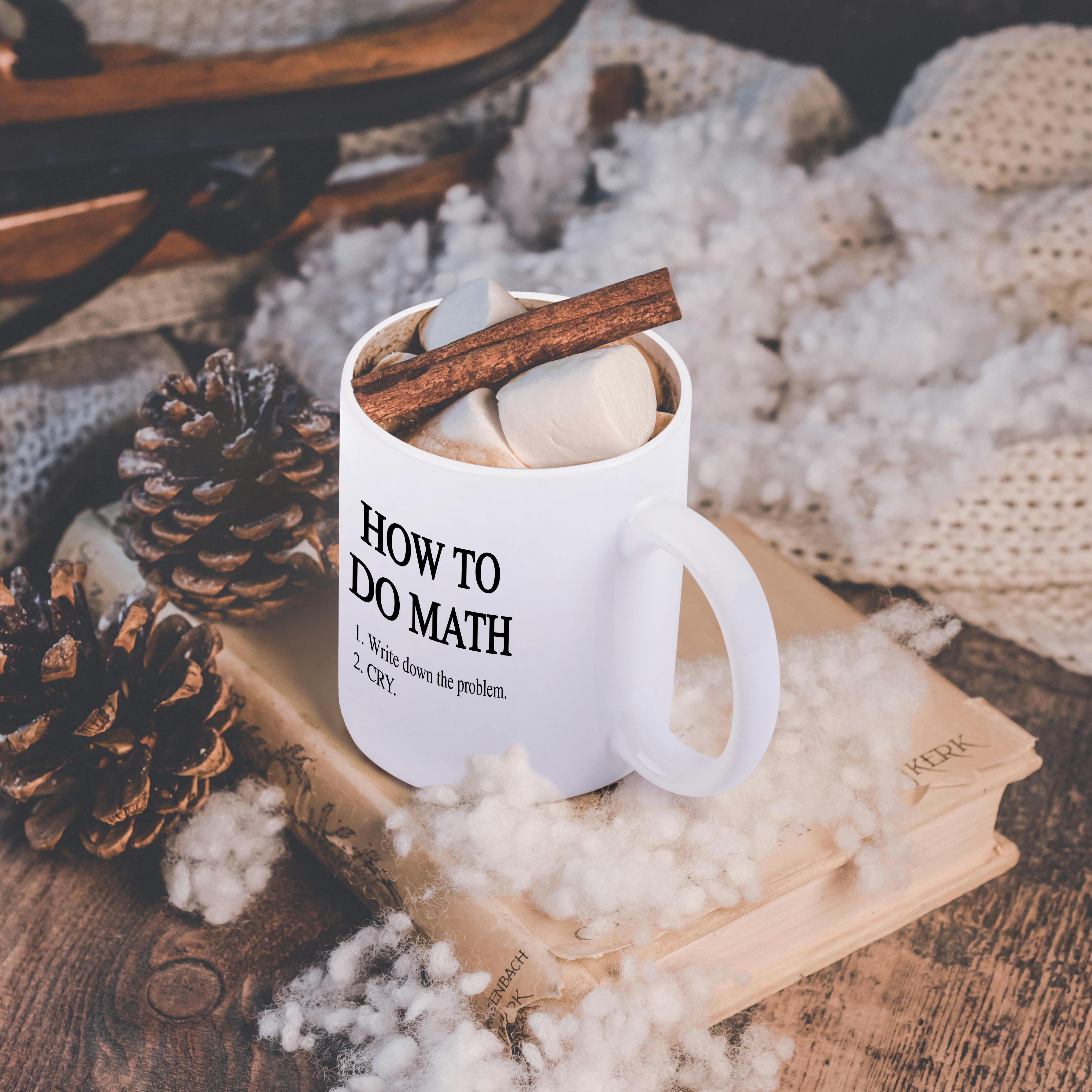 3dRose EvaDane - Funny Quotes - How to do math - Mugs (mug_163816)