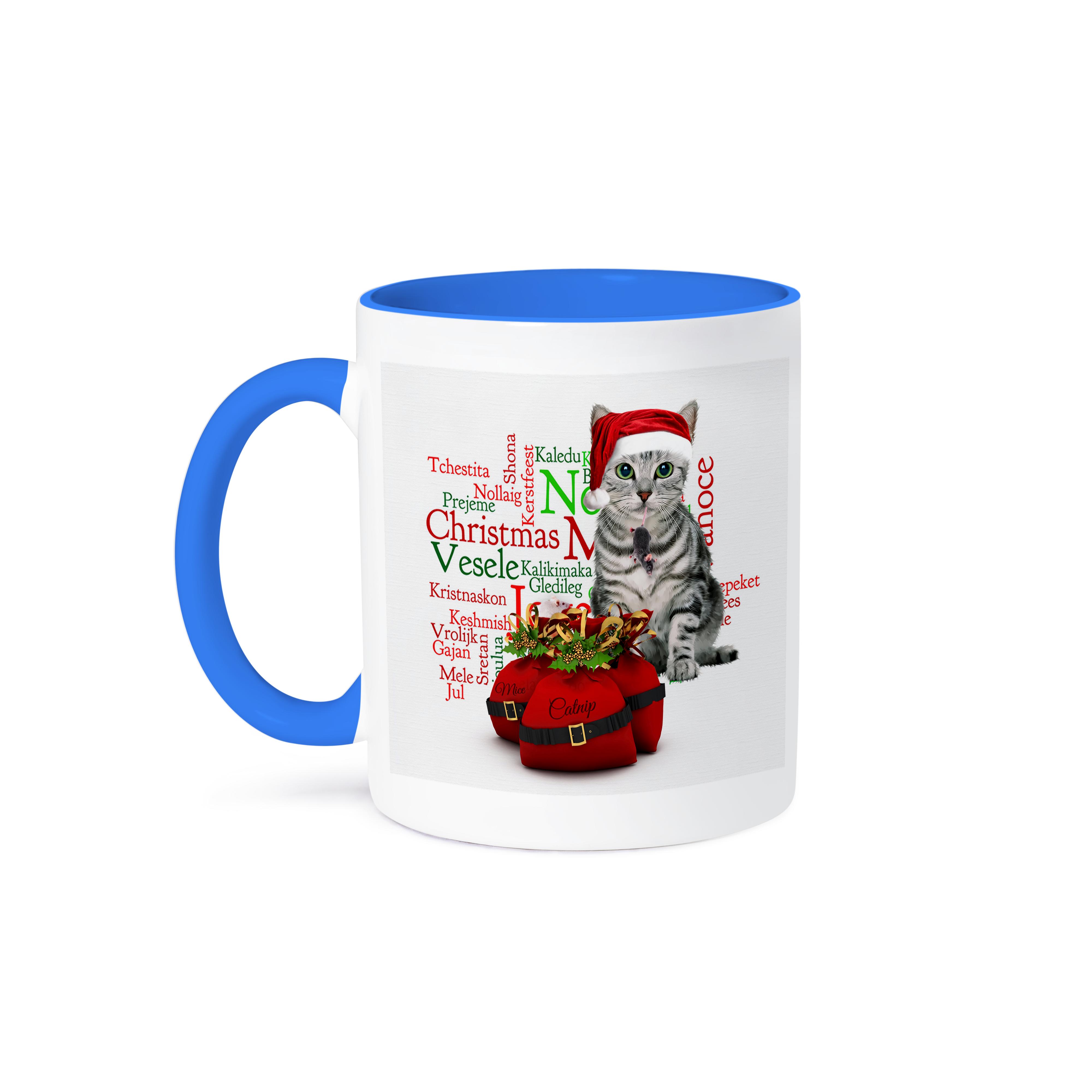 3dRose, Weihnachten Tabby Katze mit Maus in Nikolausmütze, Tasse - Bild 43 von 99