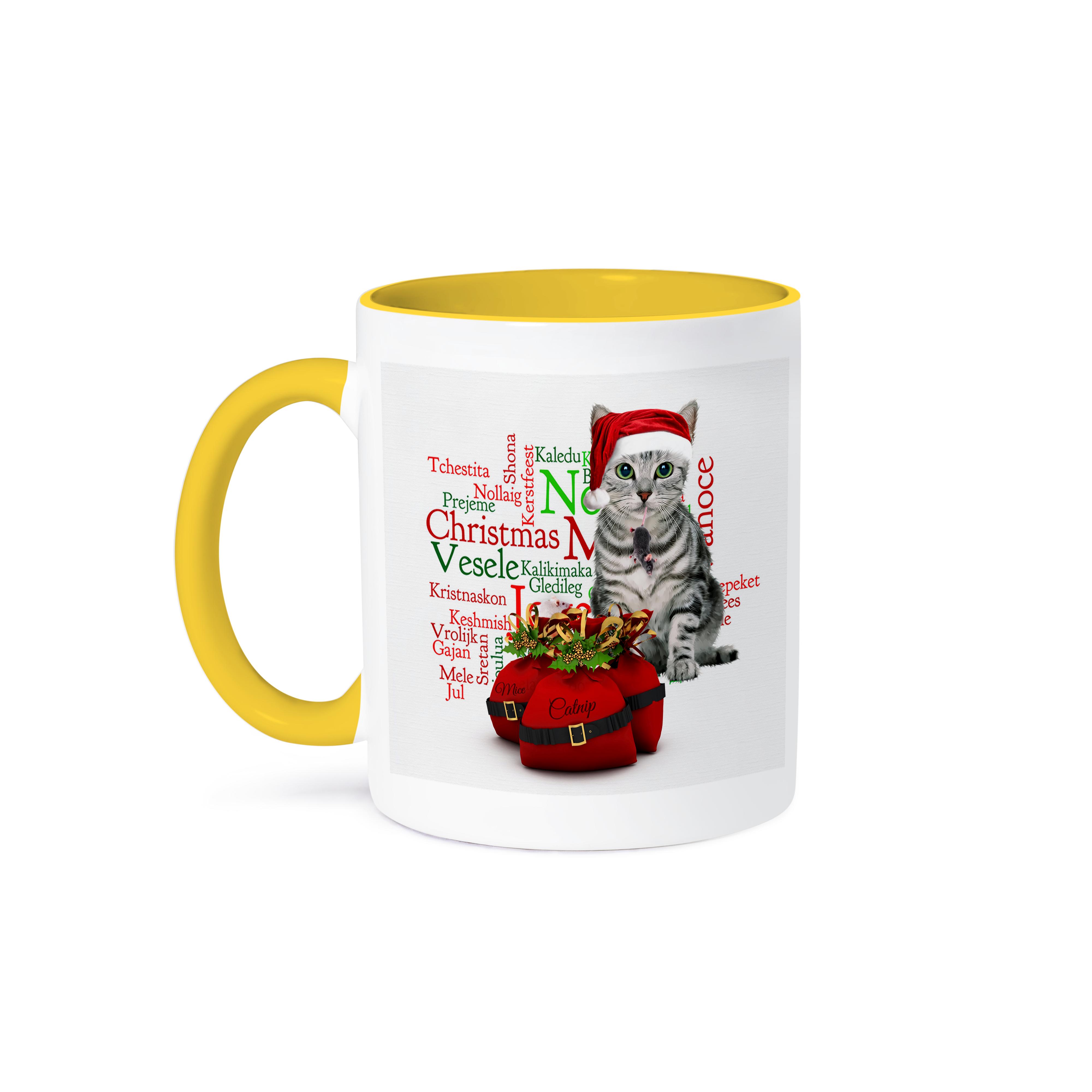 3dRose, Weihnachten Tabby Katze mit Maus in Nikolausmütze, Tasse - Bild 8 von 99