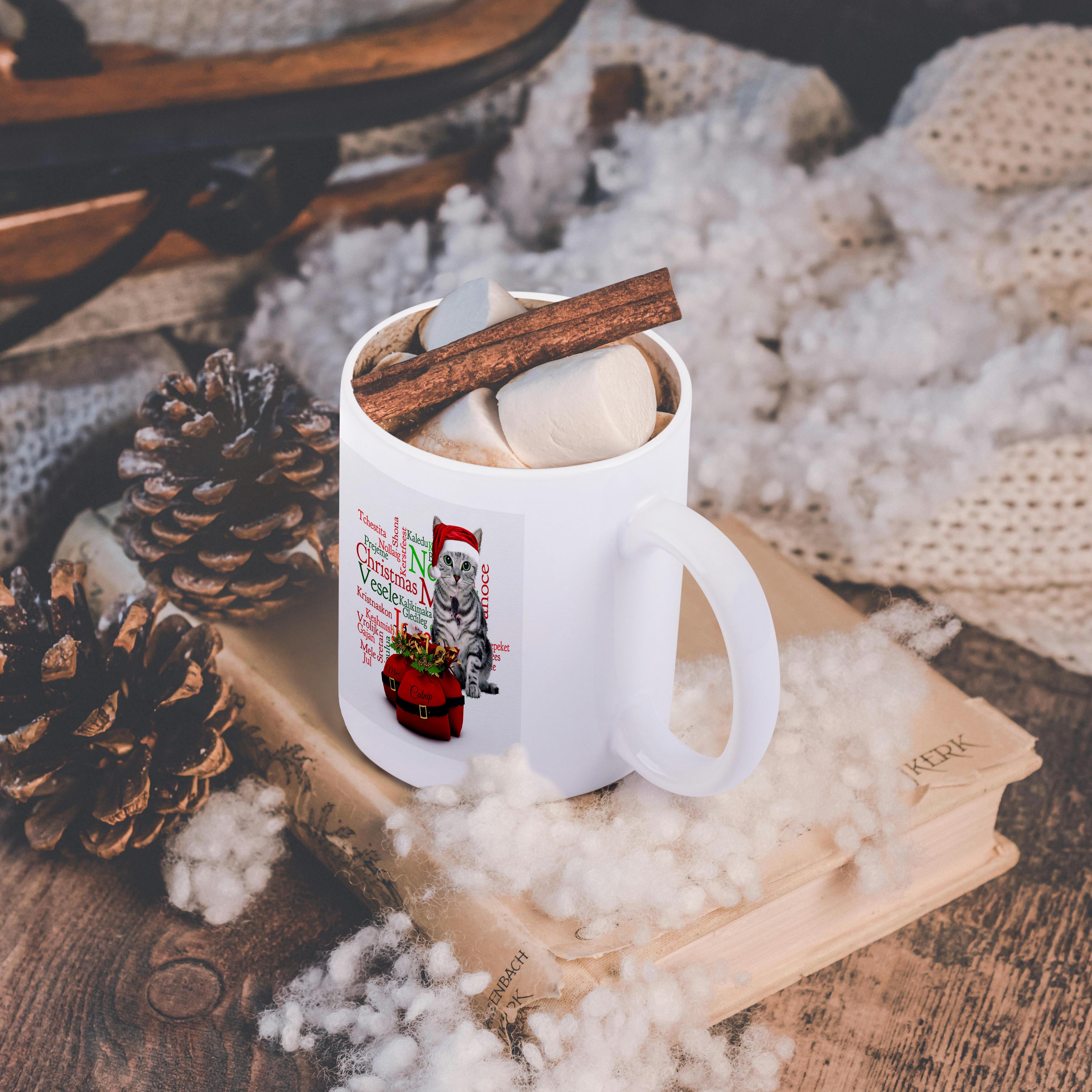 3dRose, Weihnachten Tabby Katze mit Maus in Nikolausmütze, Tasse - Bild 19 von 99