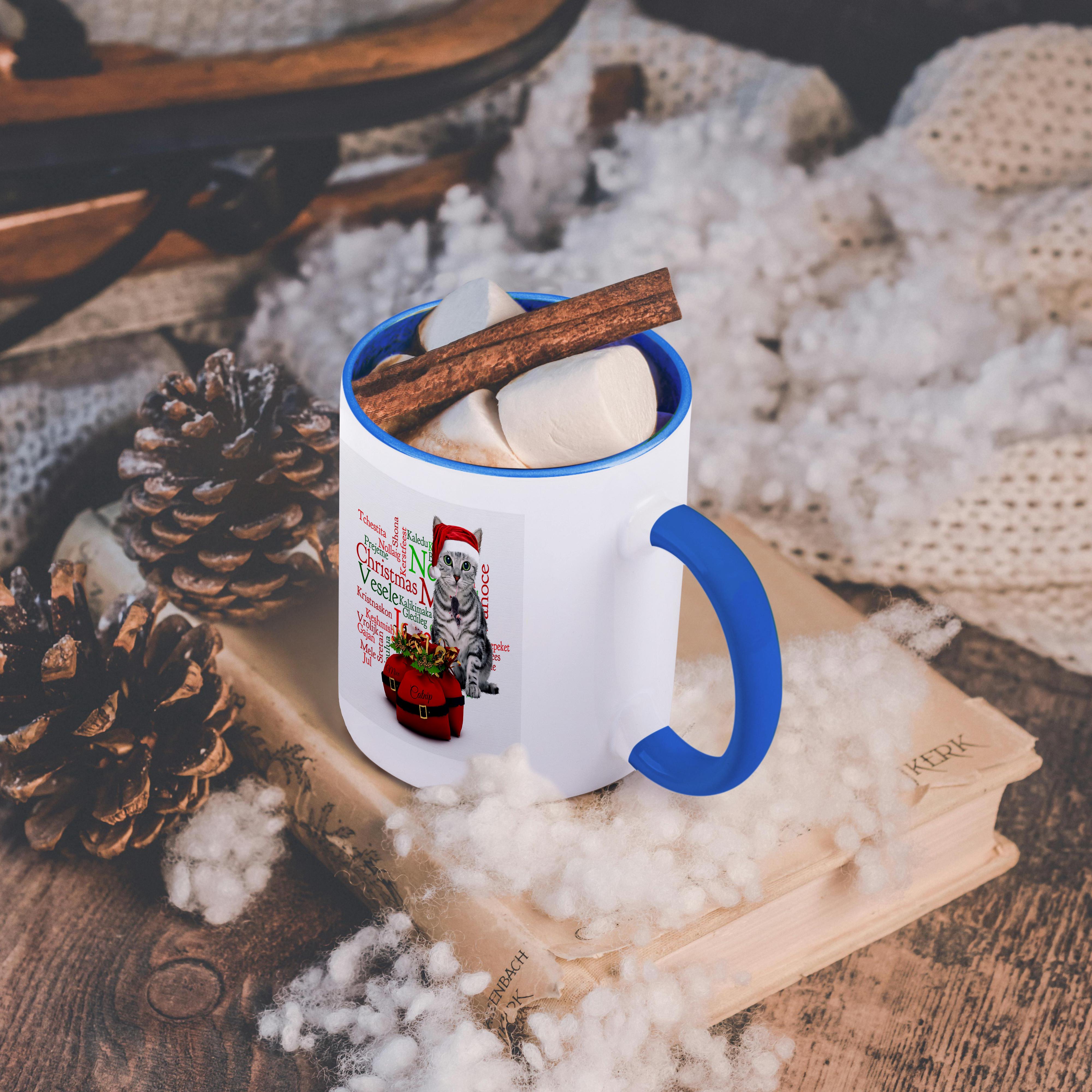 3dRose, Weihnachten Tabby Katze mit Maus in Nikolausmütze, Tasse - Bild 47 von 99