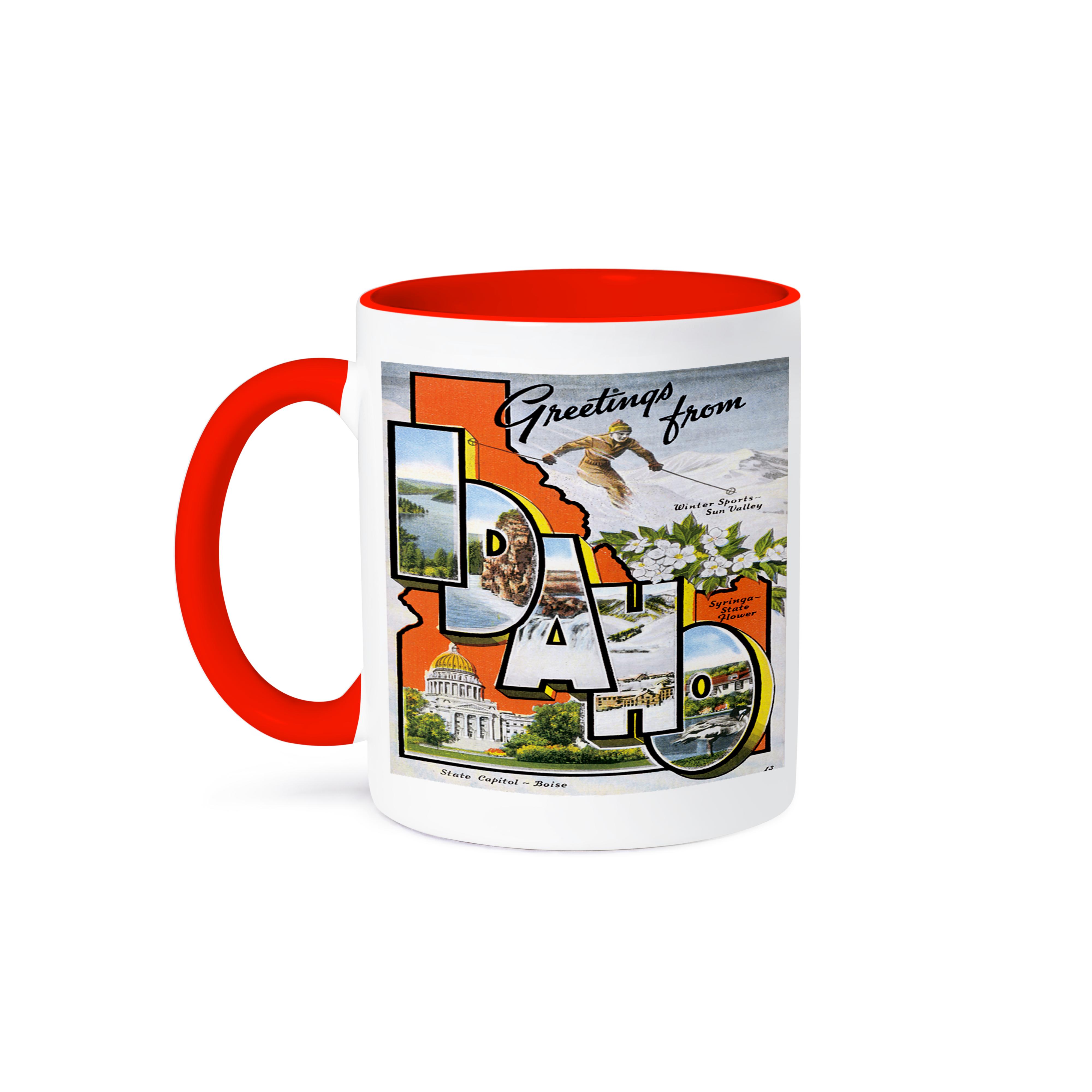 3dRose, Greetings from Idaho Sun Valley Boise with Scenes from the State, Mug - Picture 29 of 99