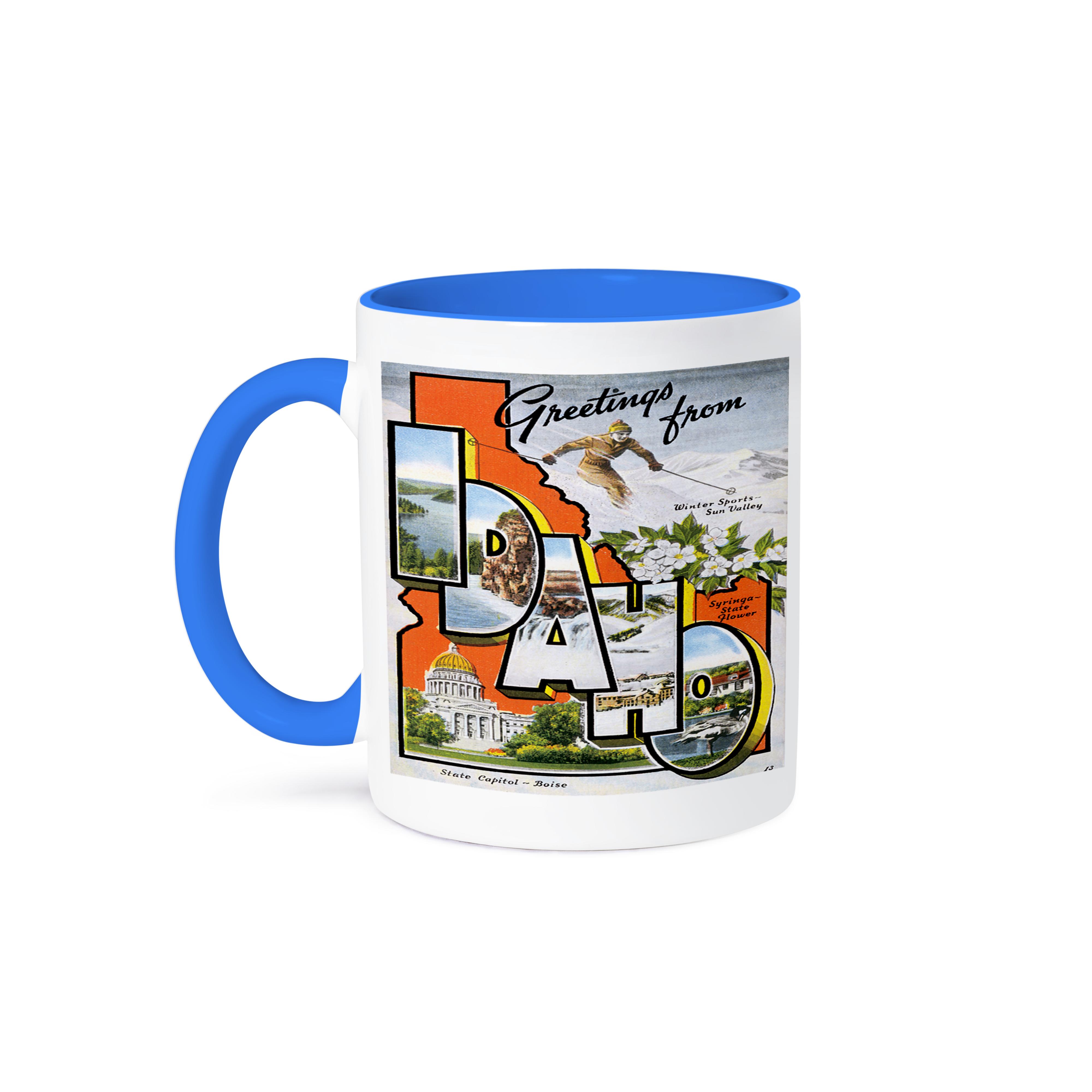 3dRose, Greetings from Idaho Sun Valley Boise with Scenes from the State, Mug - Picture 43 of 99