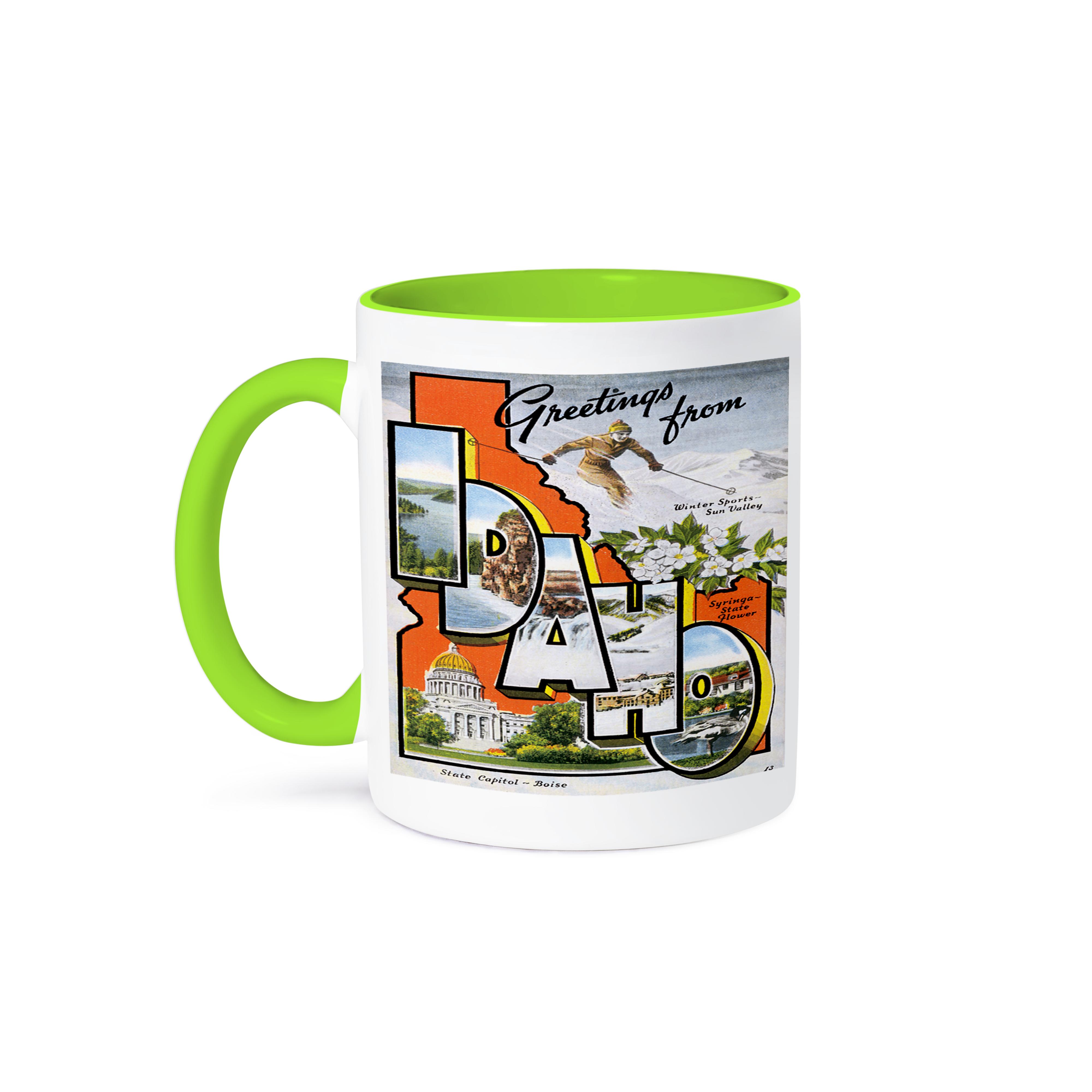 3dRose, Greetings from Idaho Sun Valley Boise with Scenes from the State, Mug - Picture 36 of 99