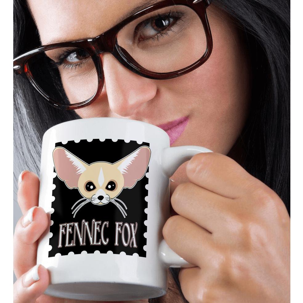 3dRose Janna Salak Designs Wild Animals - Cute Fennec Fox Cartoon - Mugs (mug_175385)