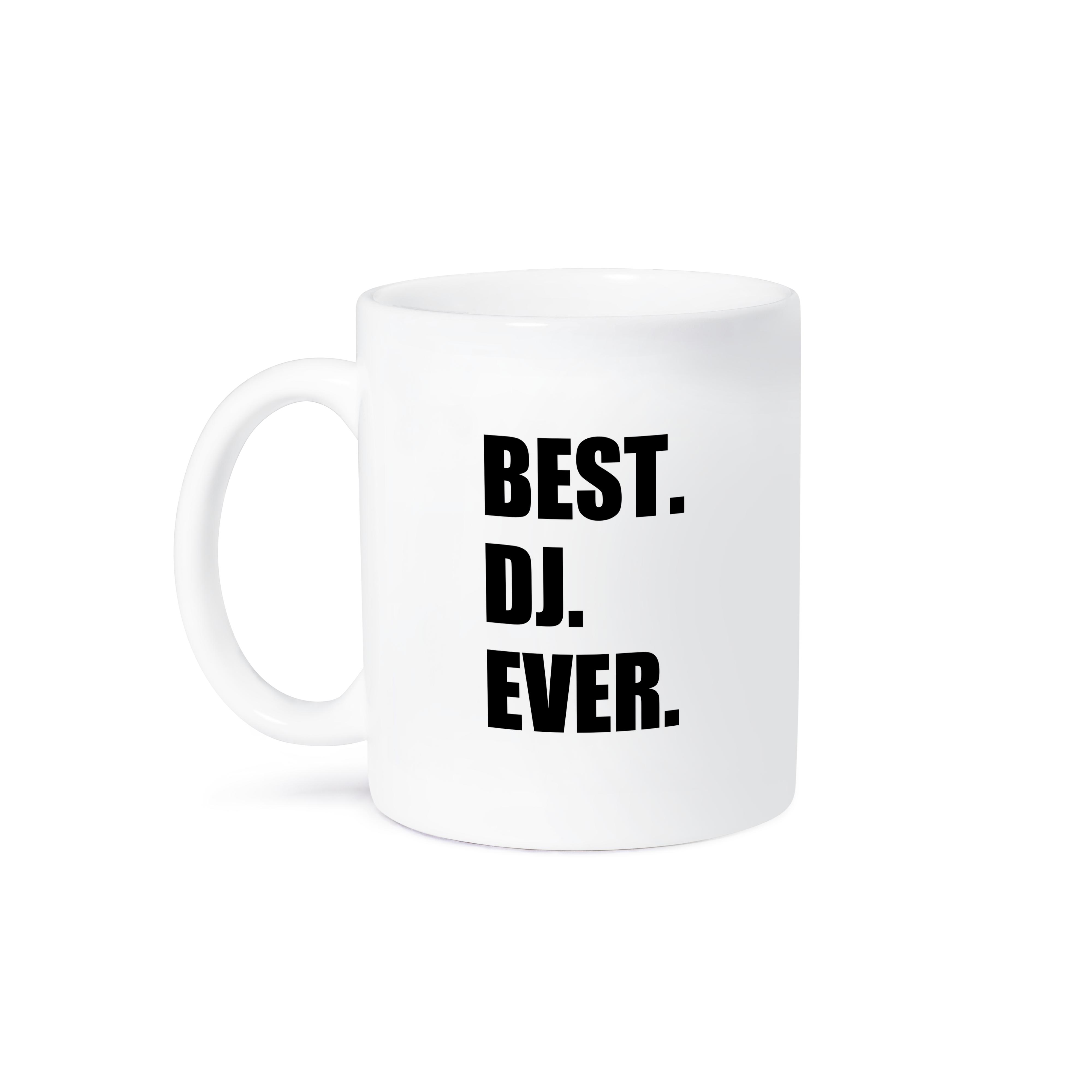 3dRose Best DJ Ever - fun musical job pride gifts for music deejay - black - Mugs (mug_179774)