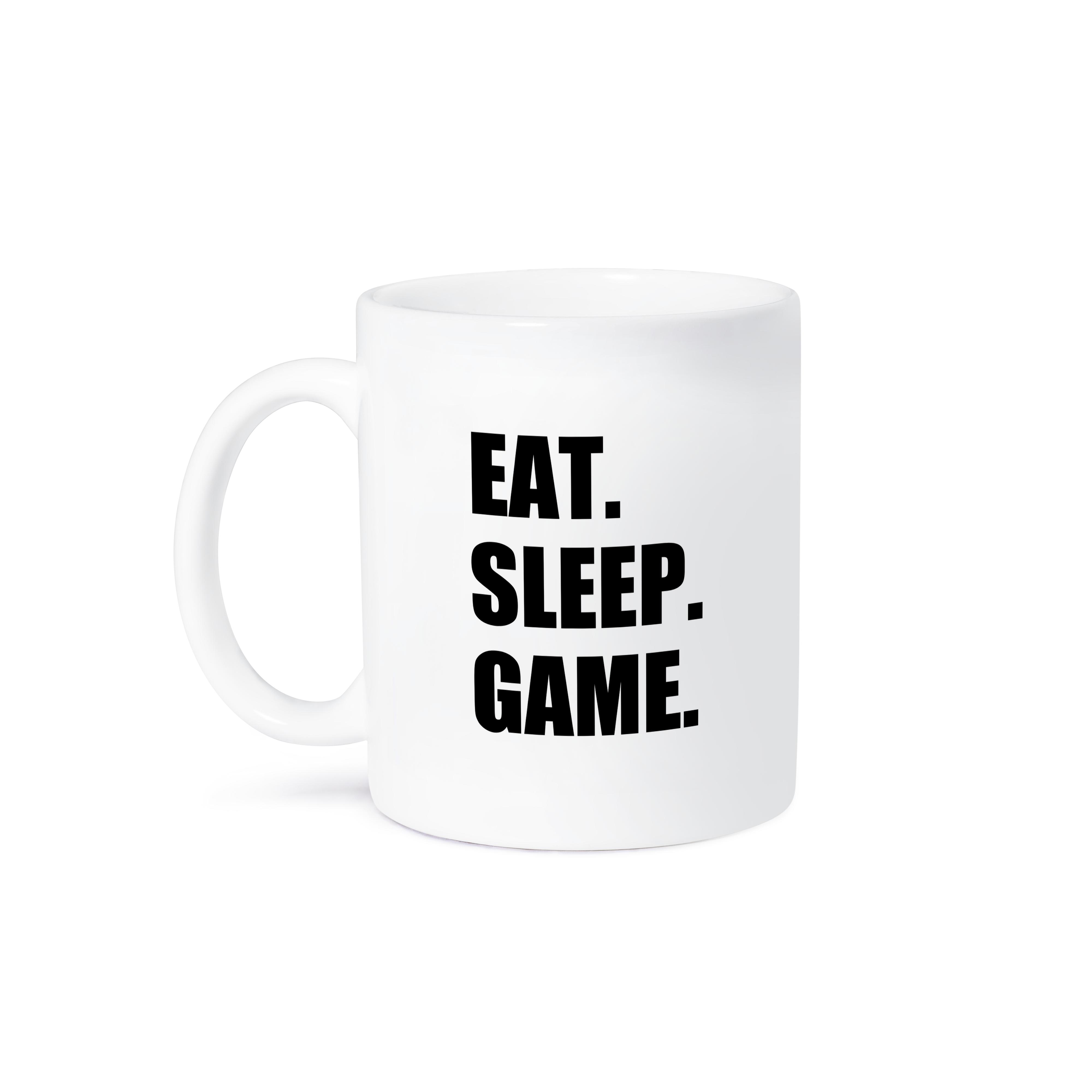 3dRose Eat Sleep Game - fun gifts for gamers - black text - video pro-gamer - Mugs (mug_180406)