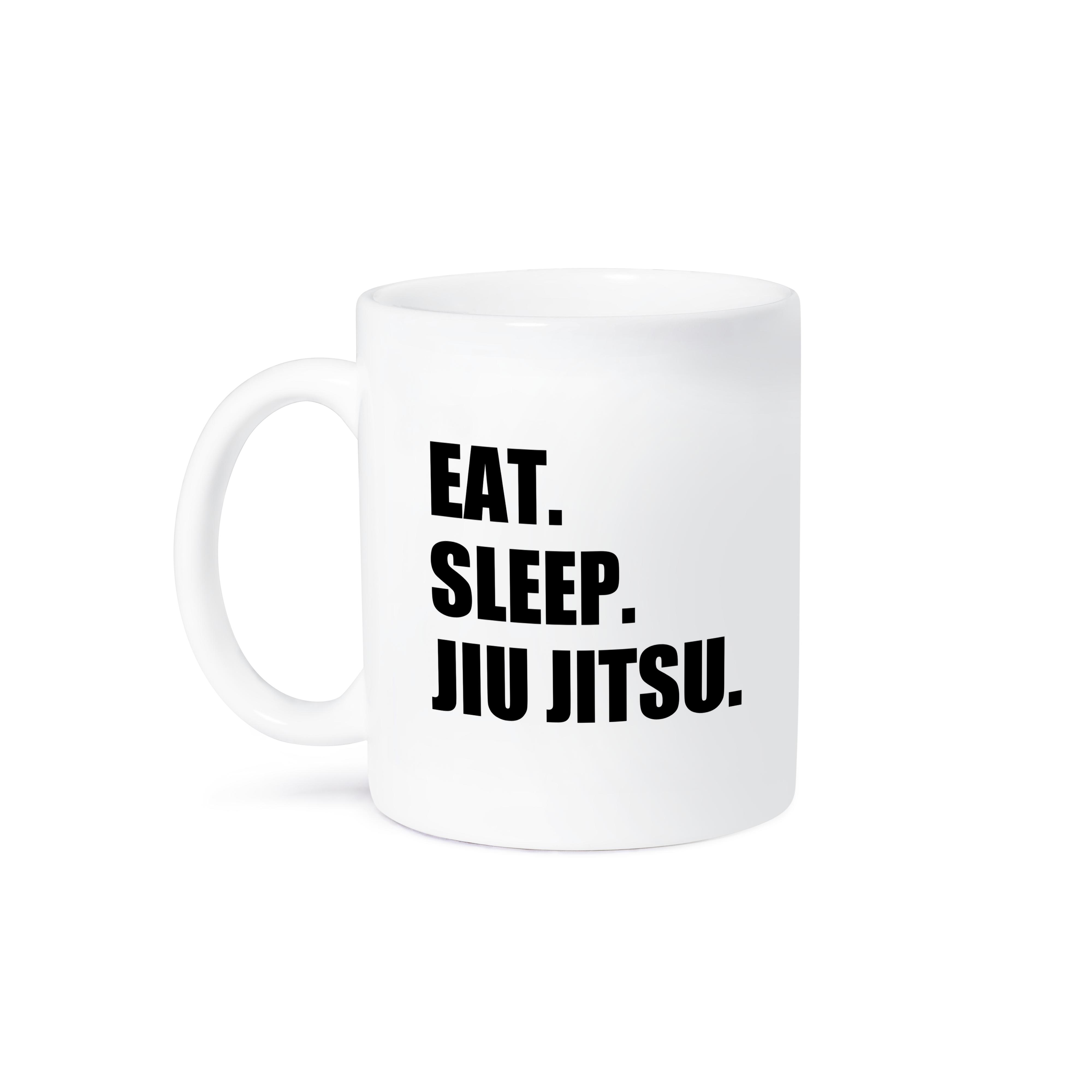 3dRose Eat Sleep Jiu Jitsu - Japanese martial art - Ju Jutsu Jujutsu jujitsu - Mugs (mug_180413)
