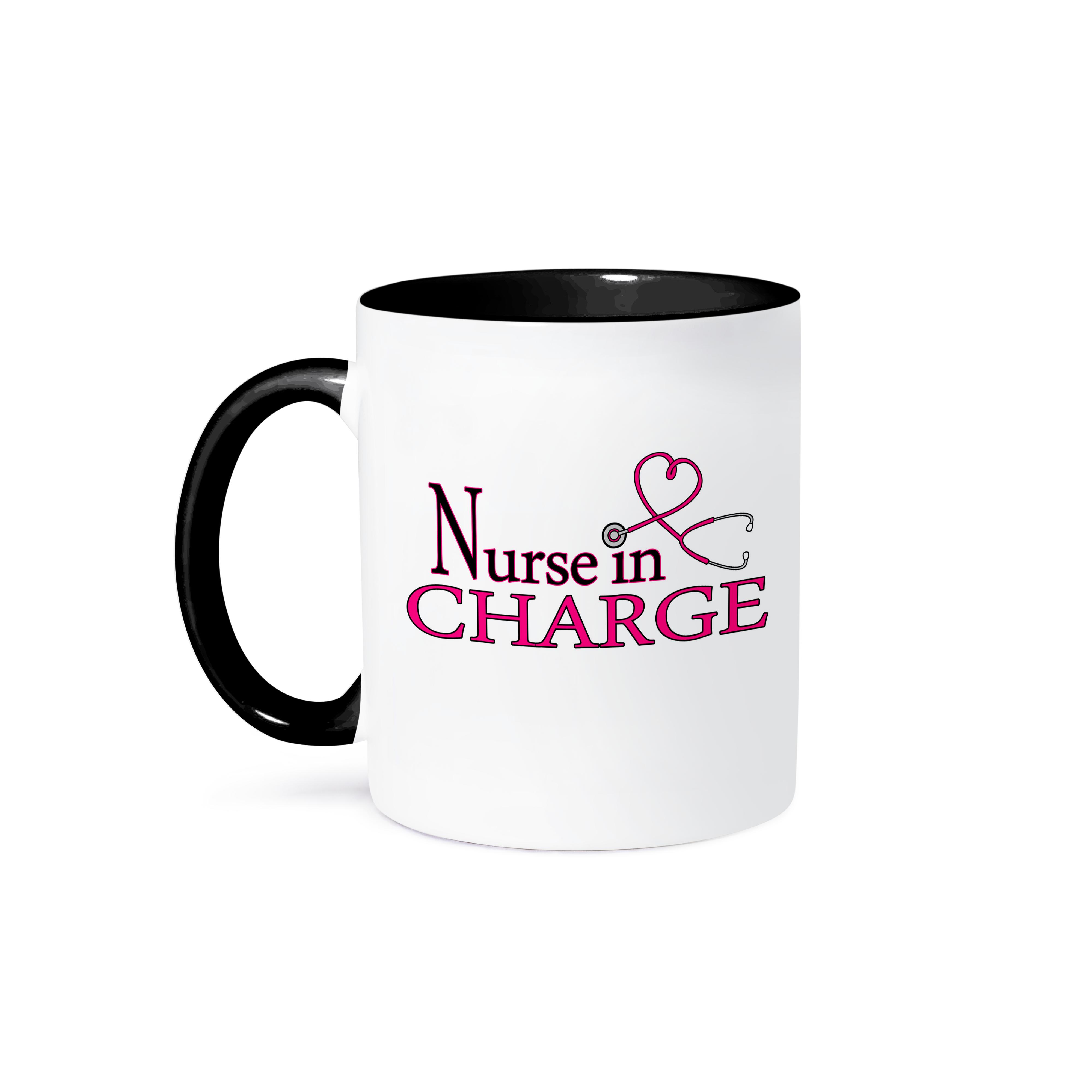 3dRose, Nurse in Charge Pink Heart Stethoscope, Mug - Picture 15 of 99