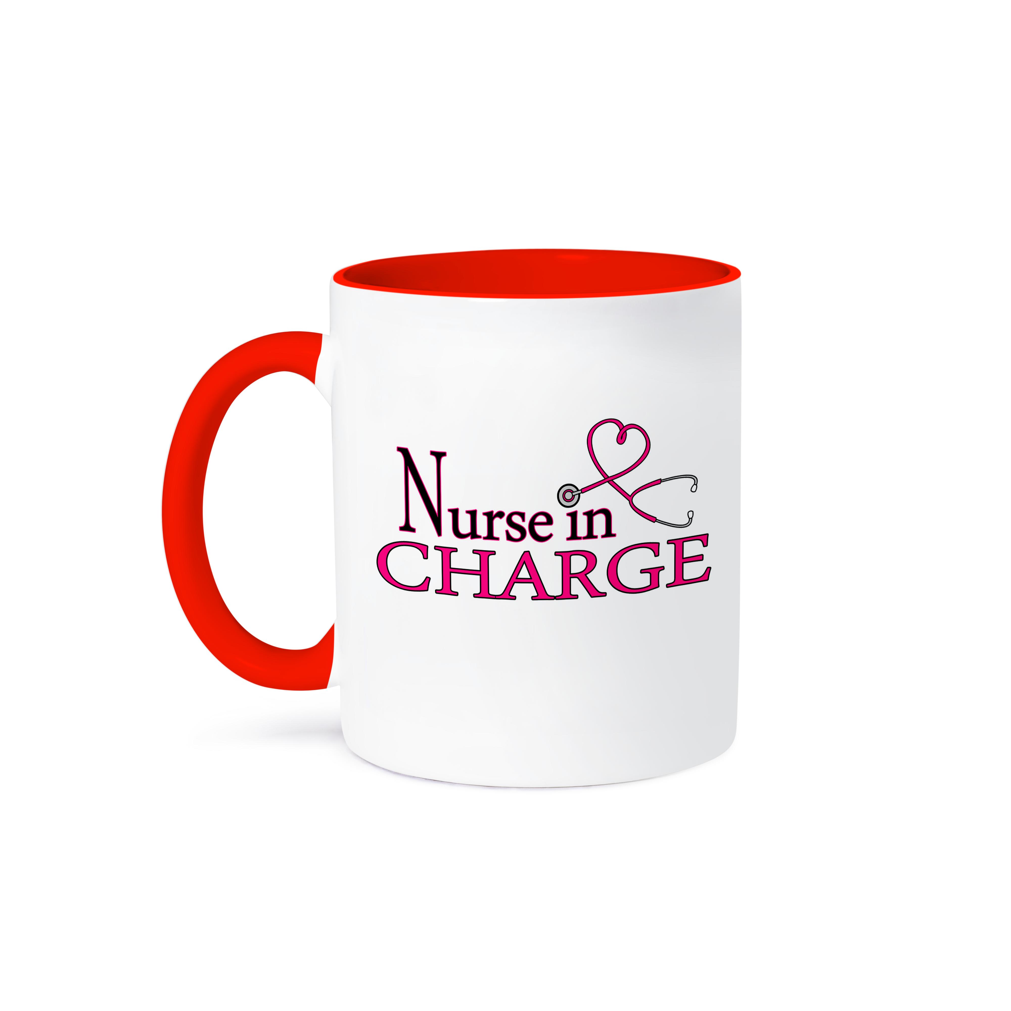 3dRose, Nurse in Charge Pink Heart Stethoscope, Mug - Picture 8 of 99