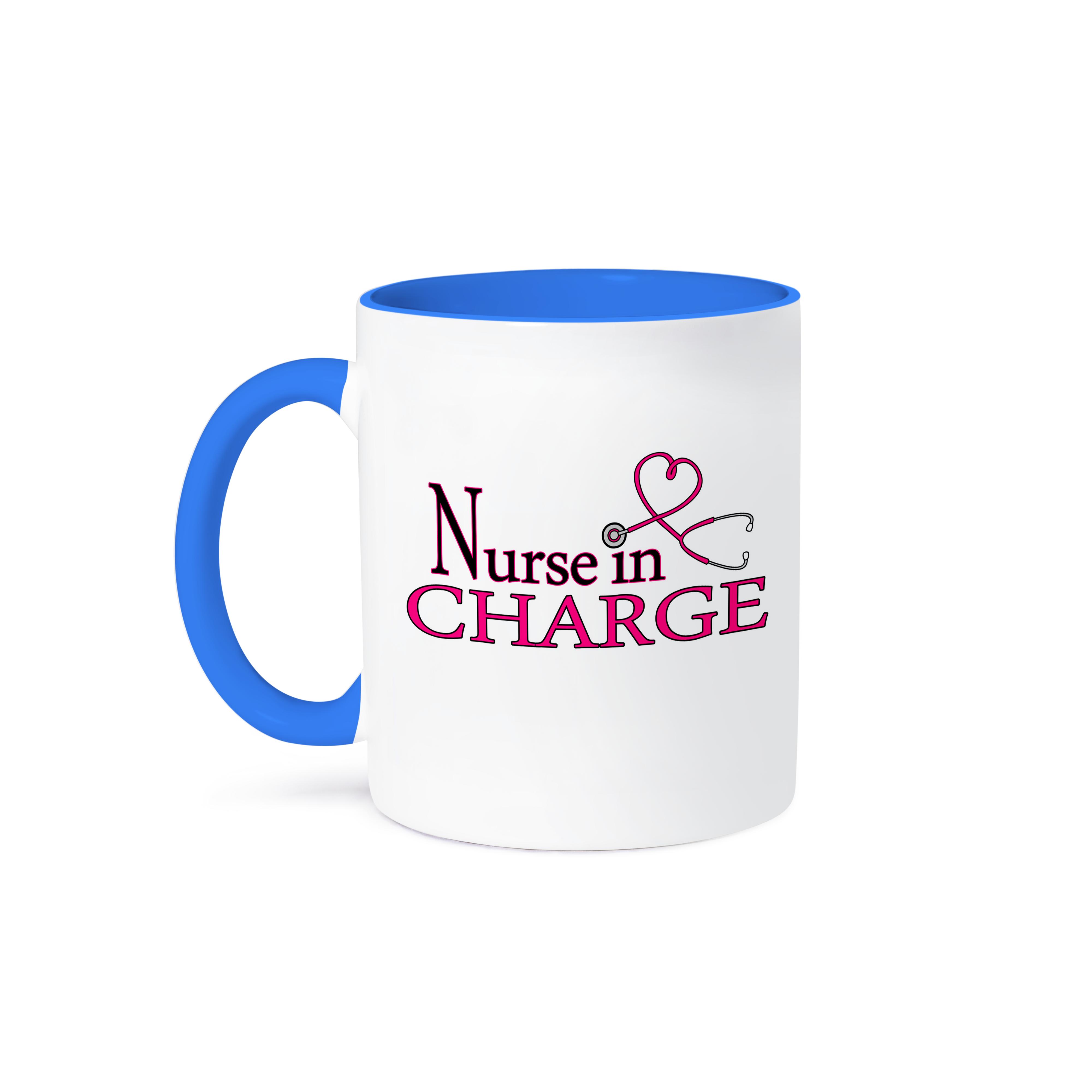 3dRose, Nurse in Charge Pink Heart Stethoscope, Mug - Picture 50 of 99