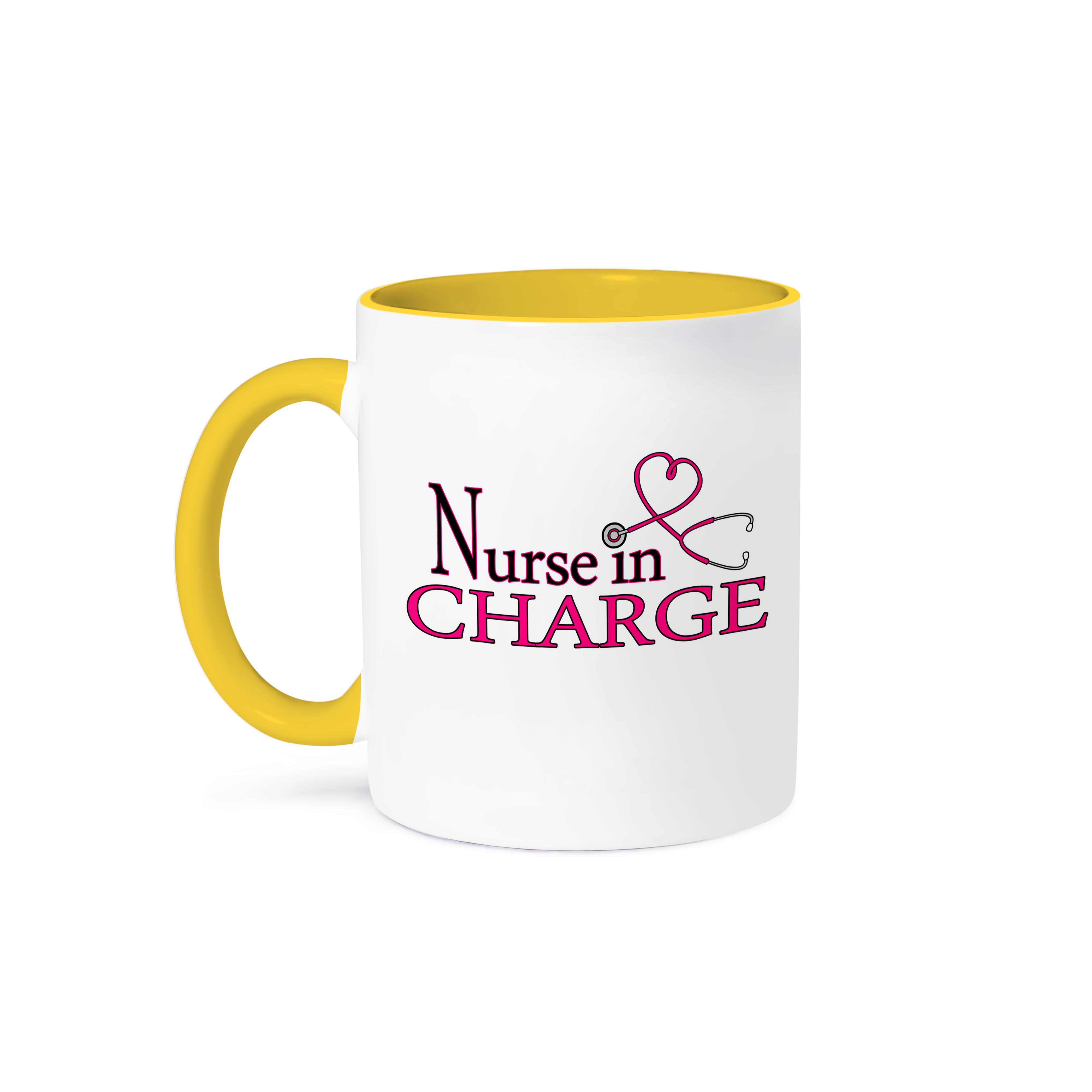 3dRose, Nurse in Charge Pink Heart Stethoscope, Mug - Picture 36 of 99