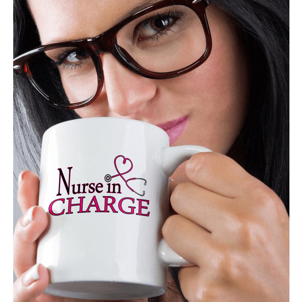 3dRose, Nurse in Charge Pink Heart Stethoscope, Mug - Picture 30 of 99