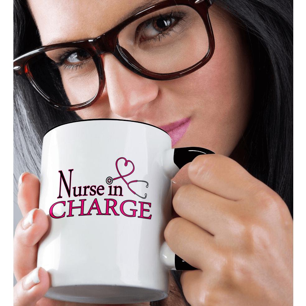 3dRose, Nurse in Charge Pink Heart Stethoscope, Mug - Picture 16 of 99