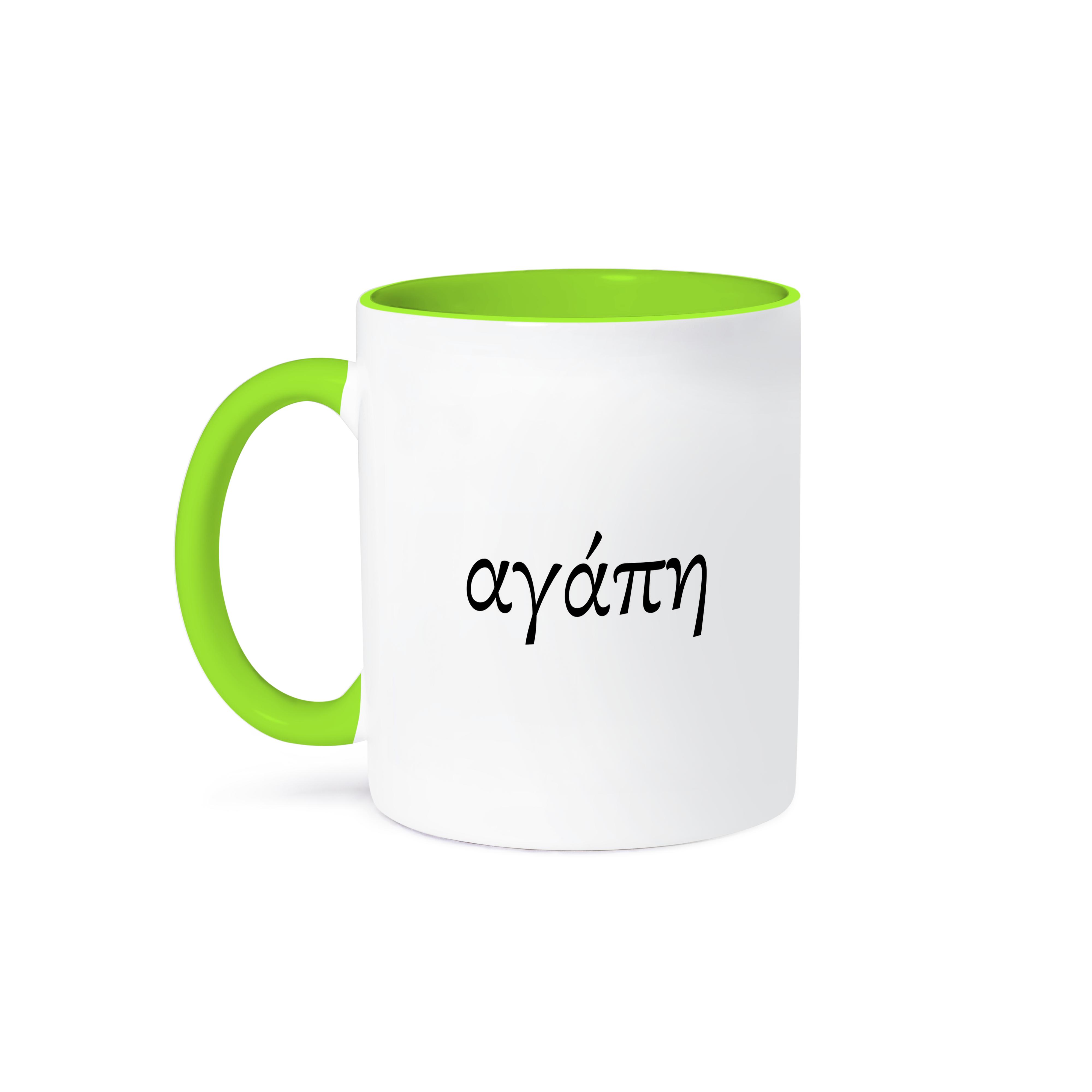 3dRose, Agape, Wort für Liebe in griechisch romantischer Weltsprache, schwarzer Text, Tasse - Bild 79 von 99