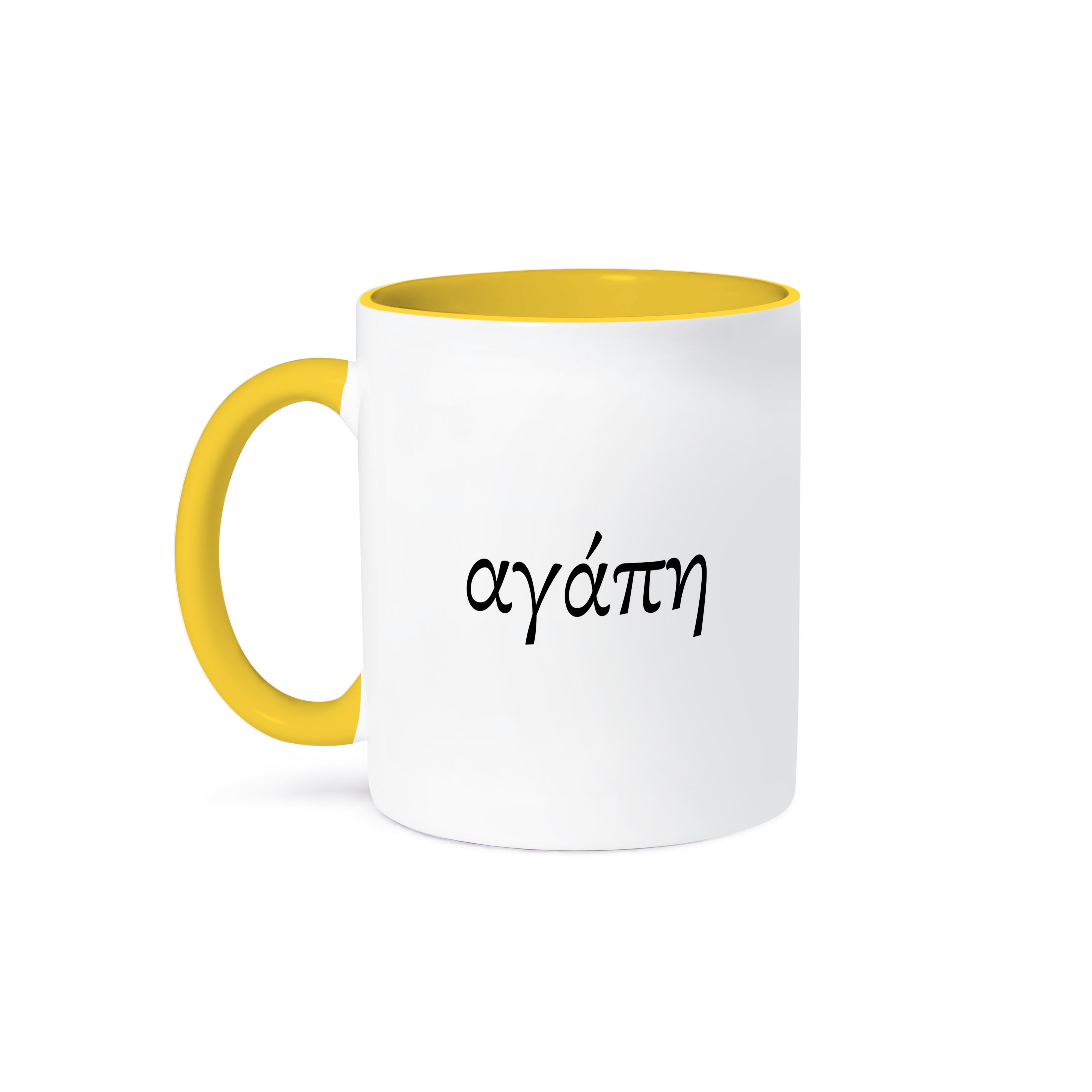 3dRose, Agape, Wort für Liebe in griechisch romantischer Weltsprache, schwarzer Text, Tasse - Bild 36 von 99