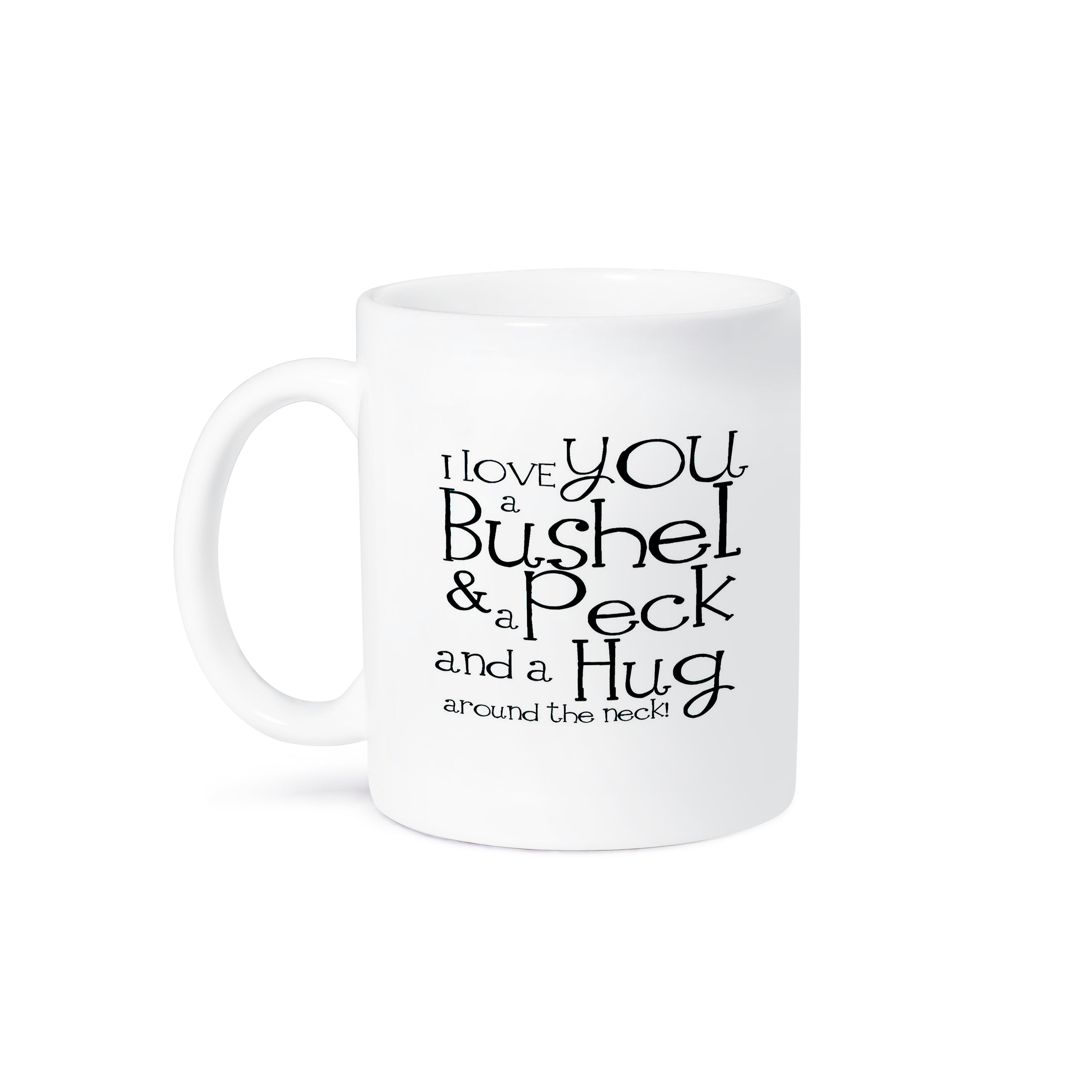 3dRose, I love you a bushel and a peck. White and Black., Mug - Picture 29 of 99