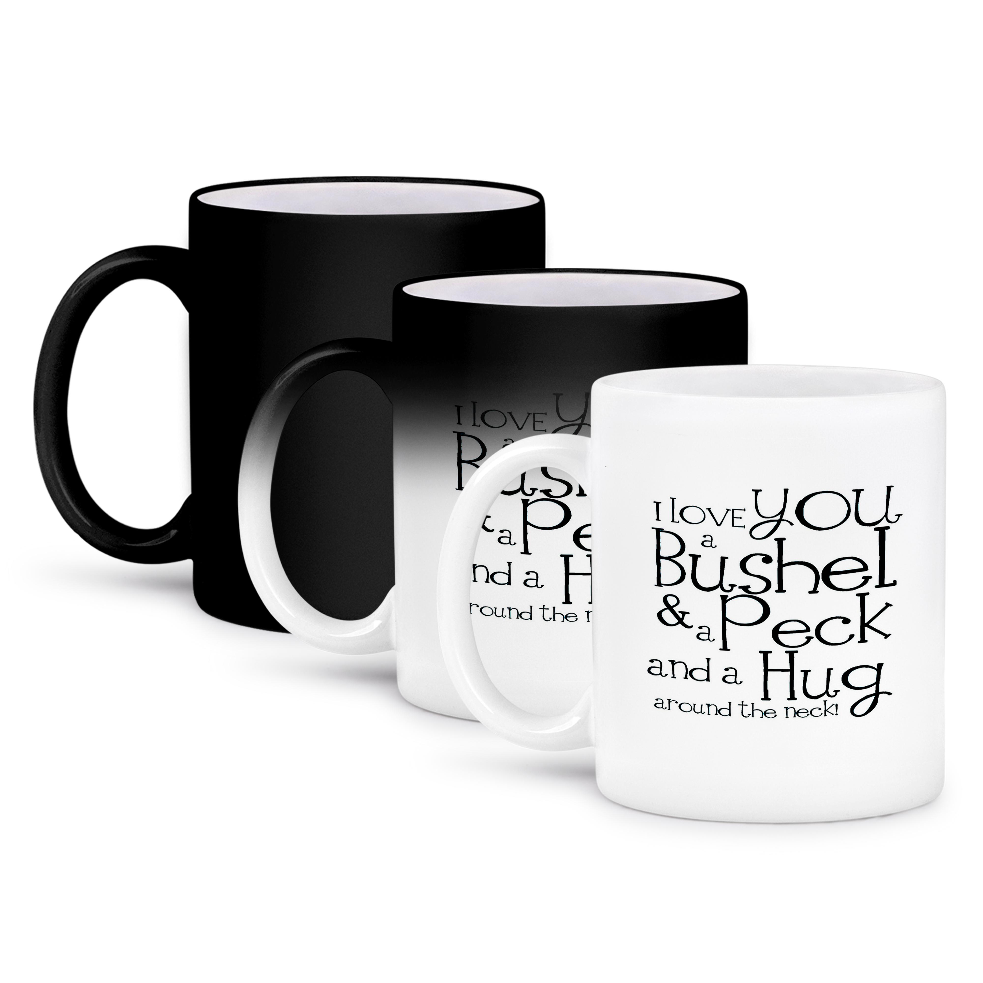 3dRose, I love you a bushel and a peck. White and Black., Mug - Picture 57 of 99