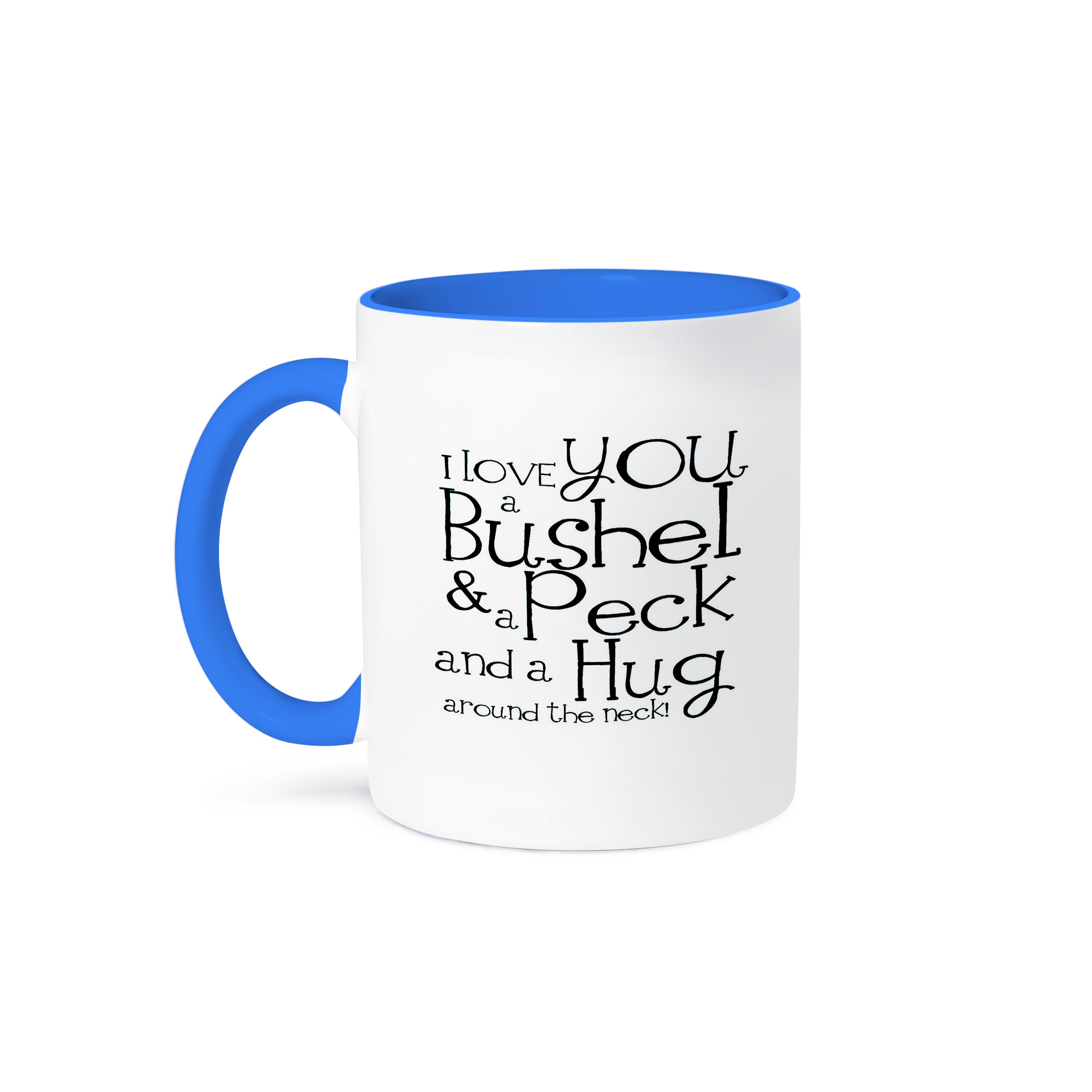 3dRose, I love you a bushel and a peck. White and Black., Mug - Picture 50 of 99