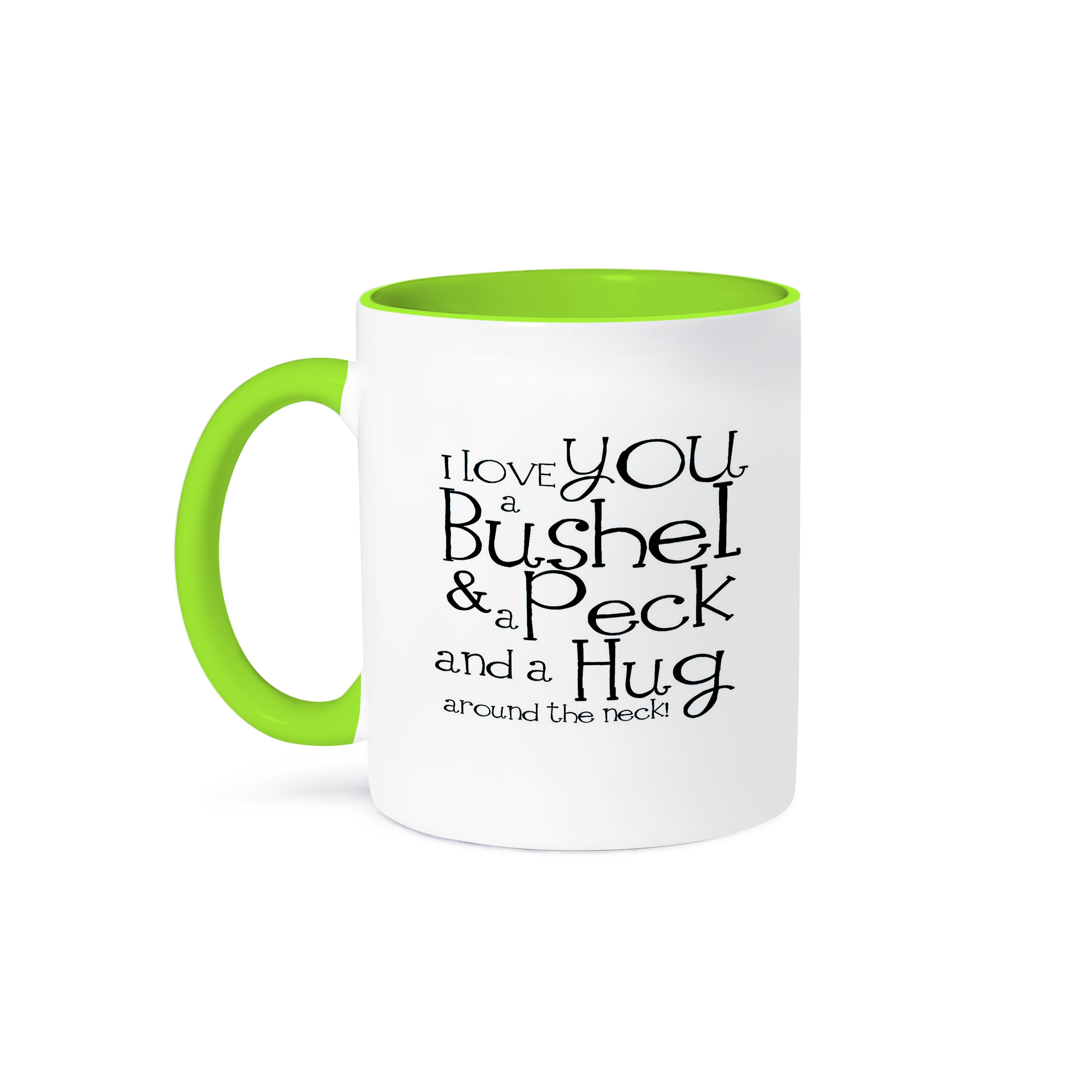 3dRose, I love you a bushel and a peck. White and Black., Mug - Picture 79 of 99