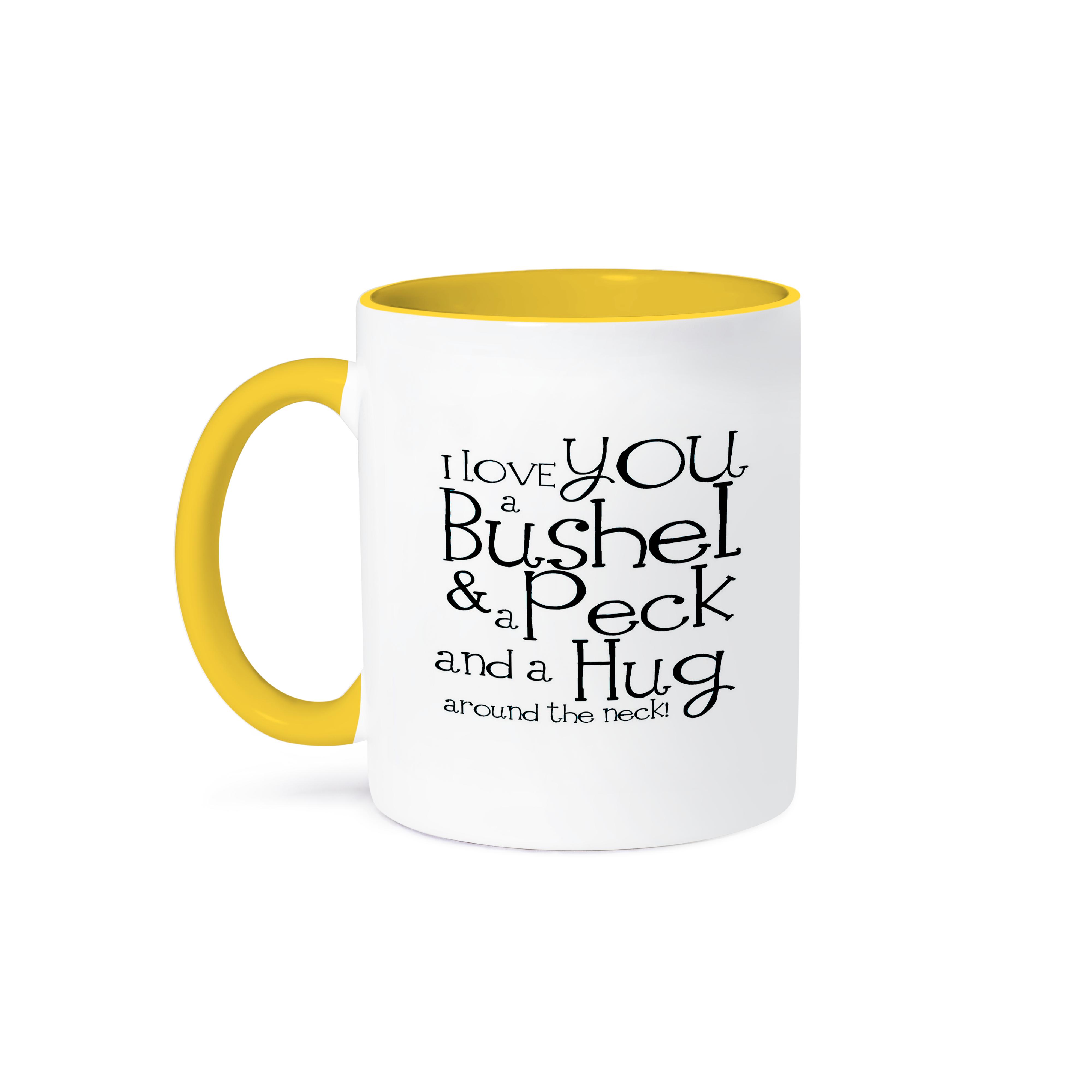 3dRose, I love you a bushel and a peck. White and Black., Mug - Picture 36 of 99