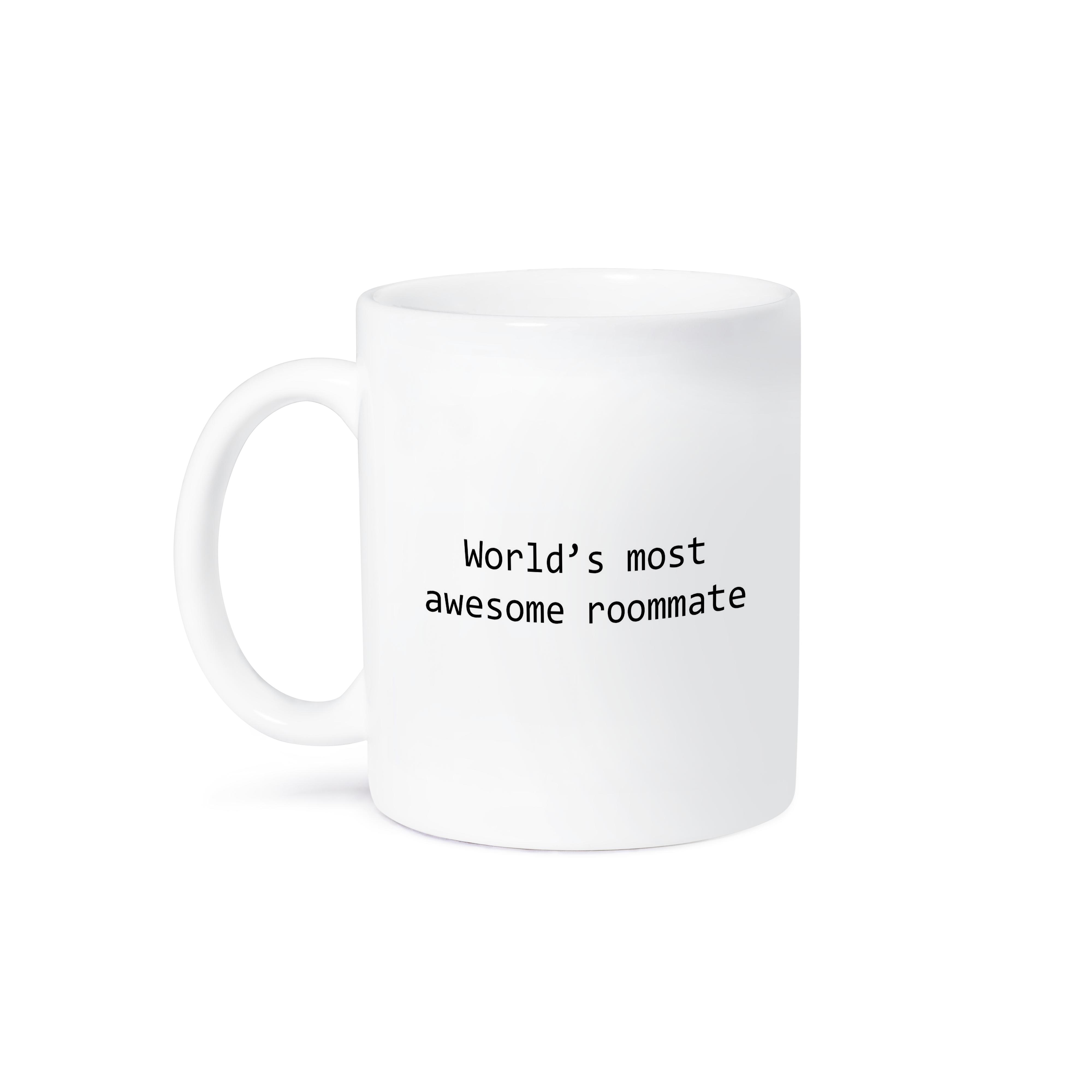 3dRose ToryAnne Collections Expressions - Worlds most awesome roommate - Mugs (mug_195413)