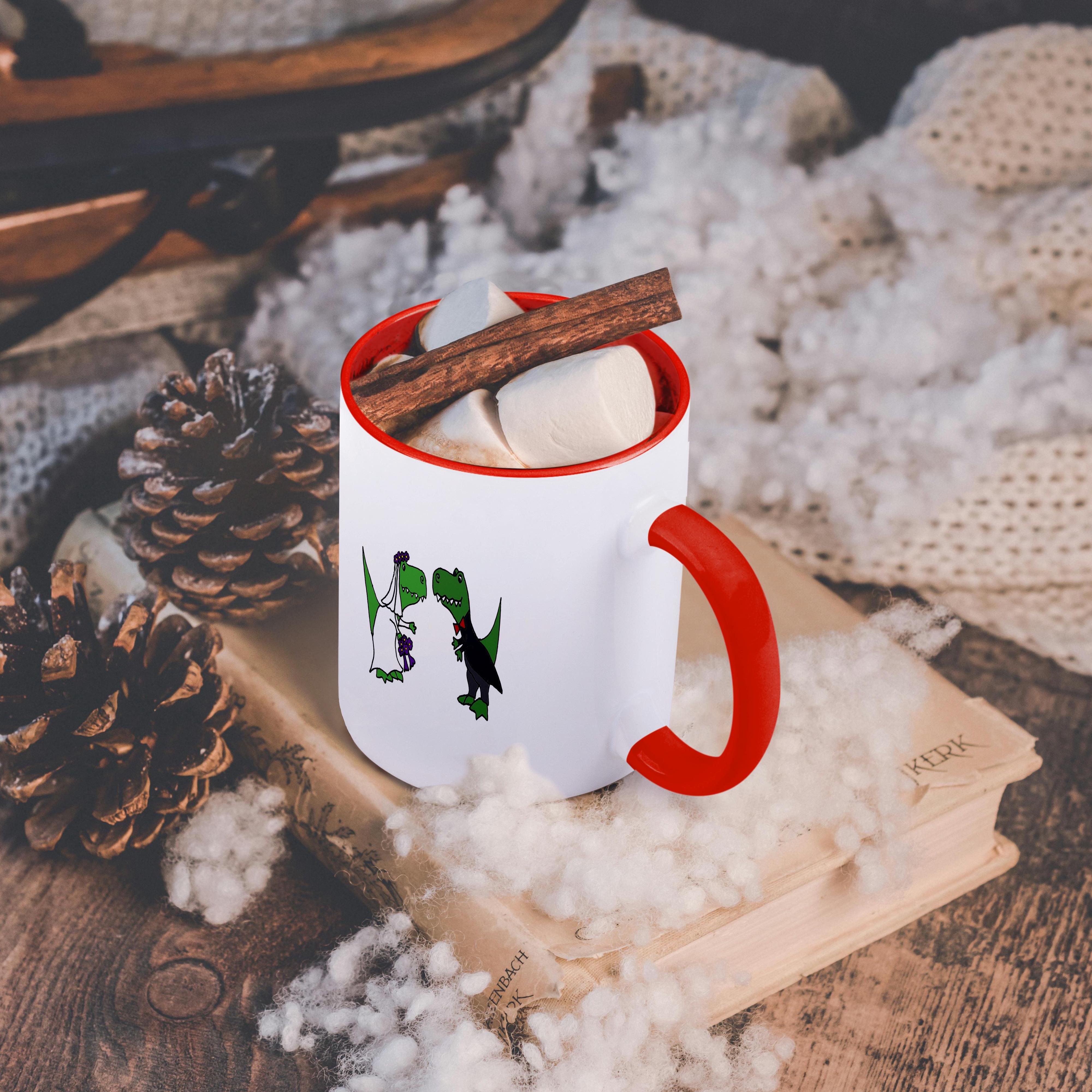 3dRose, Divertido Arte de Boda de Novia y Novio Dinosaurios Trex Verde, Taza - Imagen 33 de 99