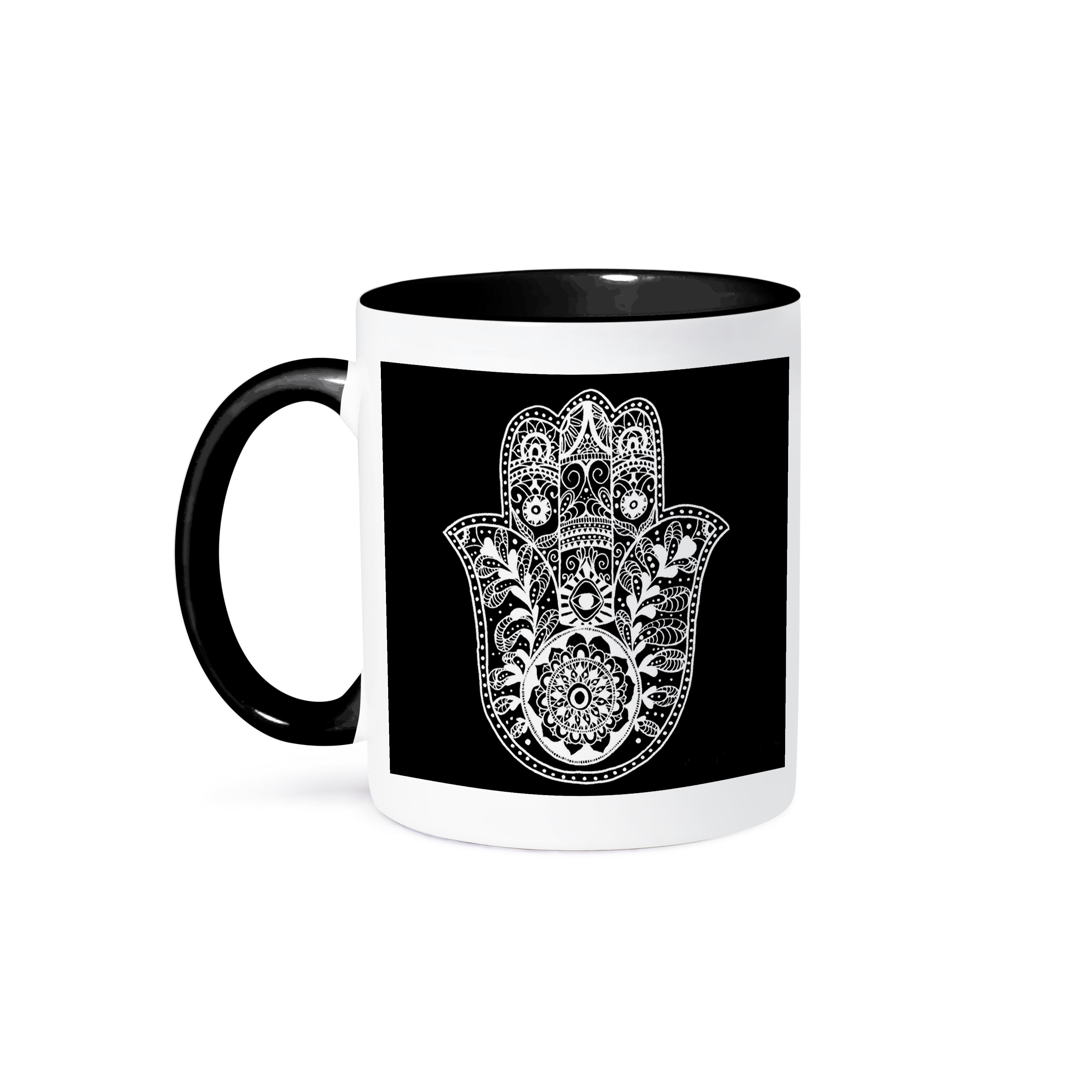 3dRose, Black and White Hamsa, Mug - Picture 15 of 99